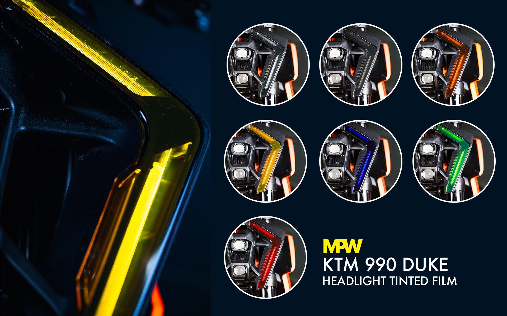 Premium Headlight Tinted Film for KTM 990 Duke - MotoProWorks