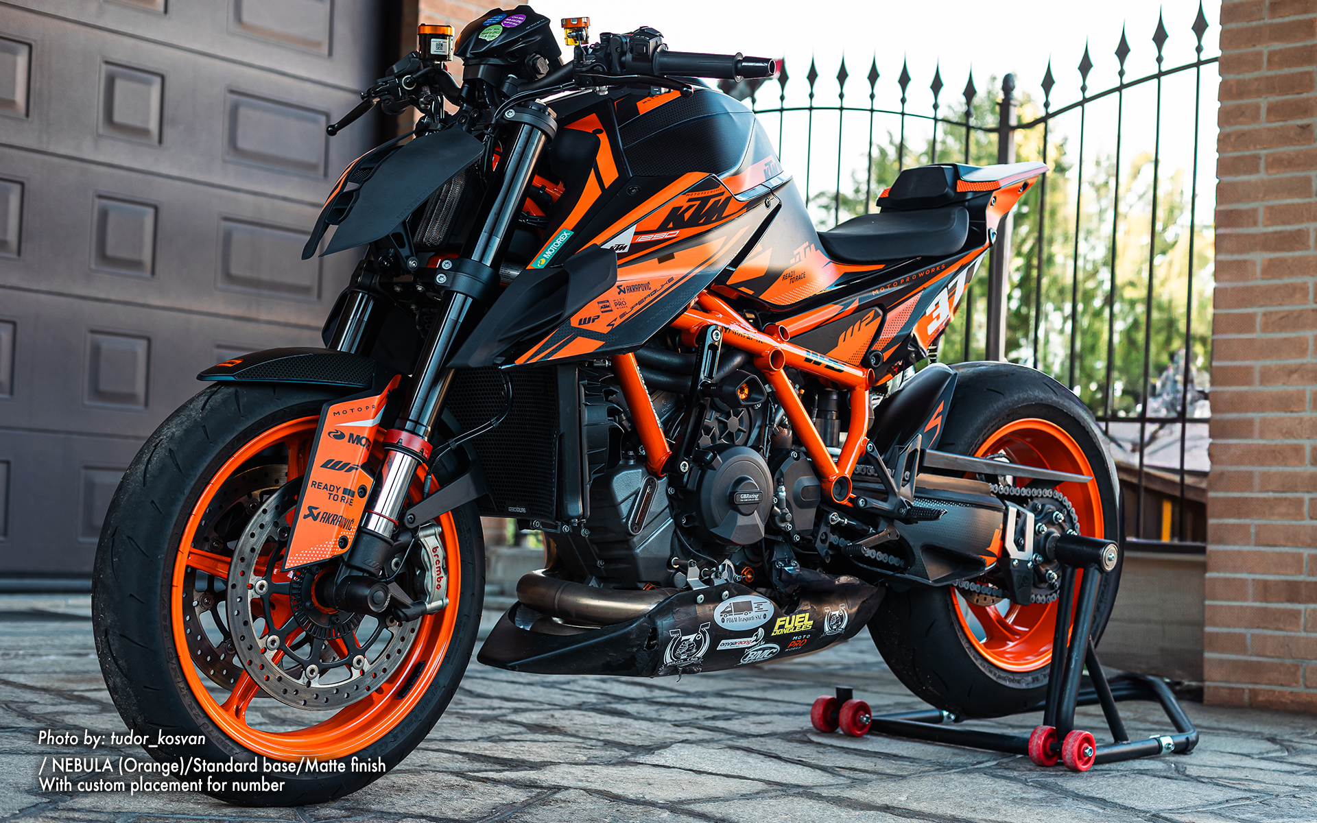 KTM 1290 Super Duke R GRAPHICS - "Nebula" (Orange) - MotoProWorks