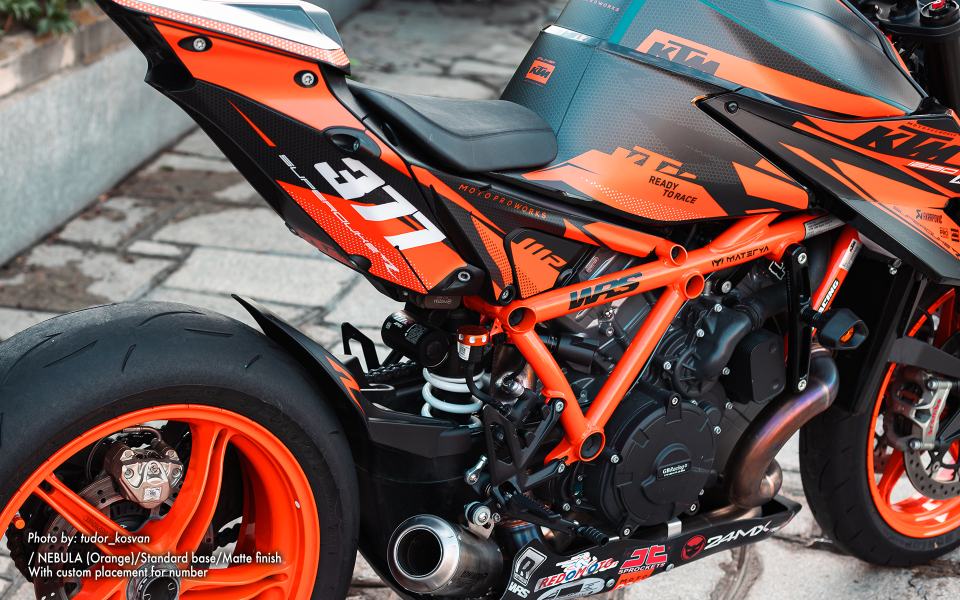 KTM 1290 Super Duke R GRAPHICS - "Nebula" (Orange) - MotoProWorks