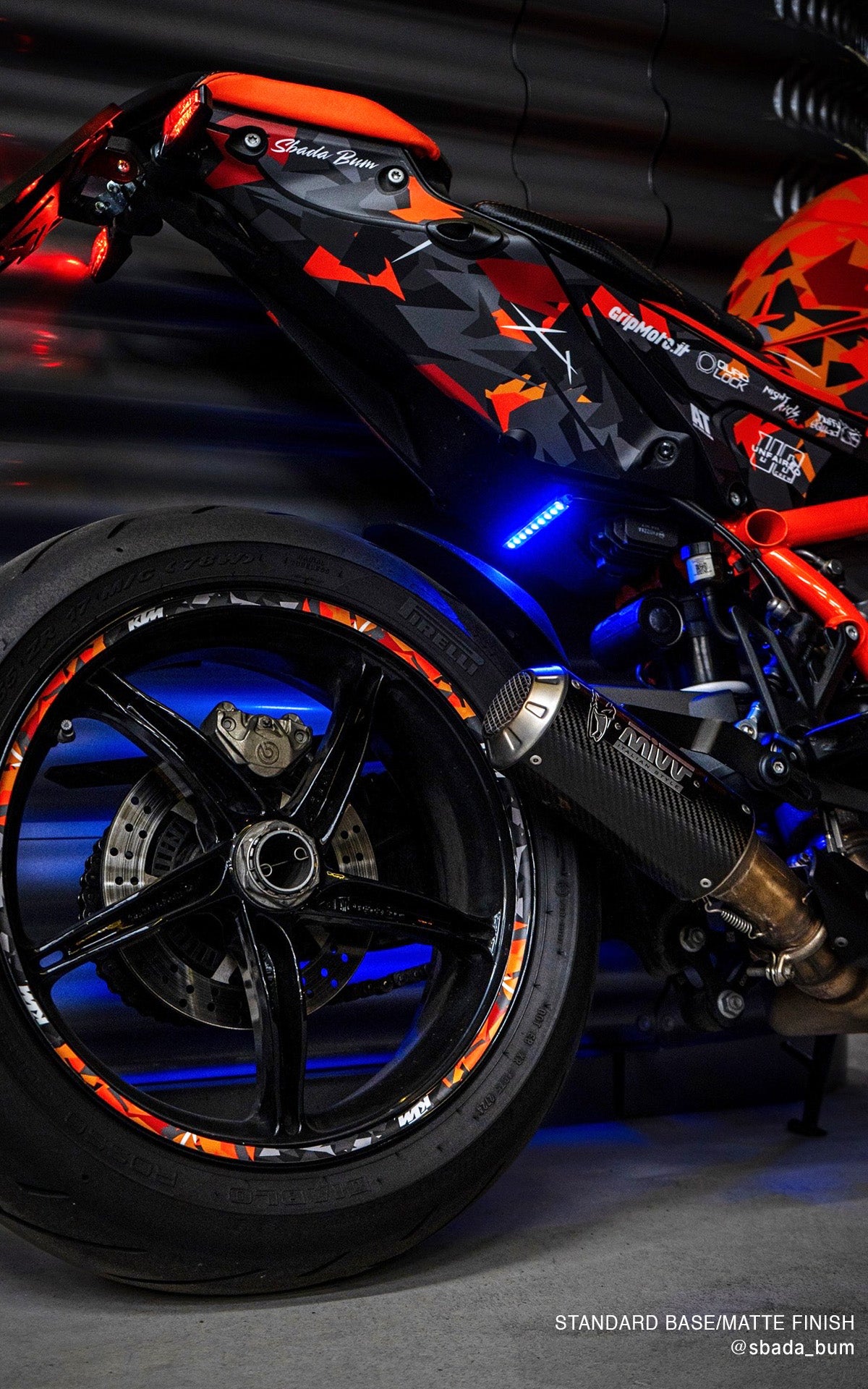 KTM 1390 Super Duke R/Evo GRAPHICS - "Flake" (Orange/Black) - MotoProWorks