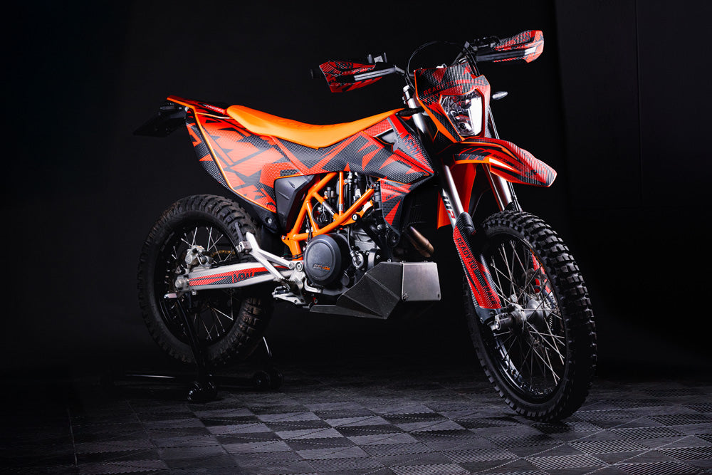 KTM 690 SMC-R GRAPHICS - "Kickdrift" (Red) - MotoProWorks