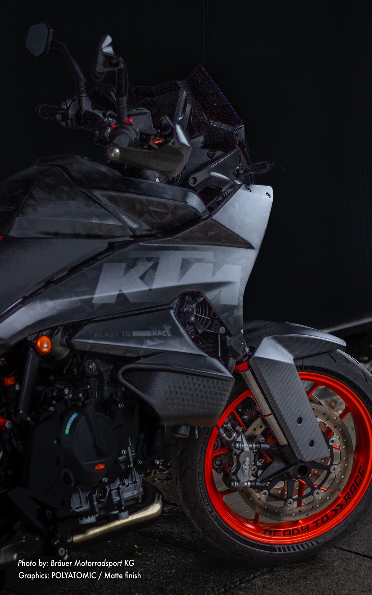 KTM 890 SMT GRAPHICS - "Polyatomic" (Stealth) - MotoProWorks