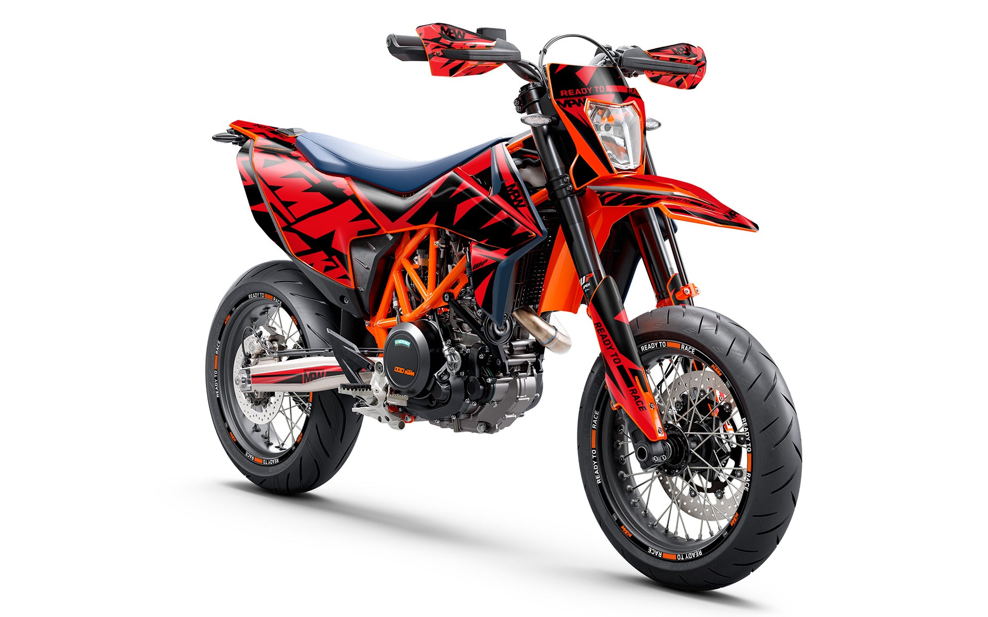 KTM 690 SMC-R GRAPHICS - "Kickdrift" (Red) - MotoProWorks