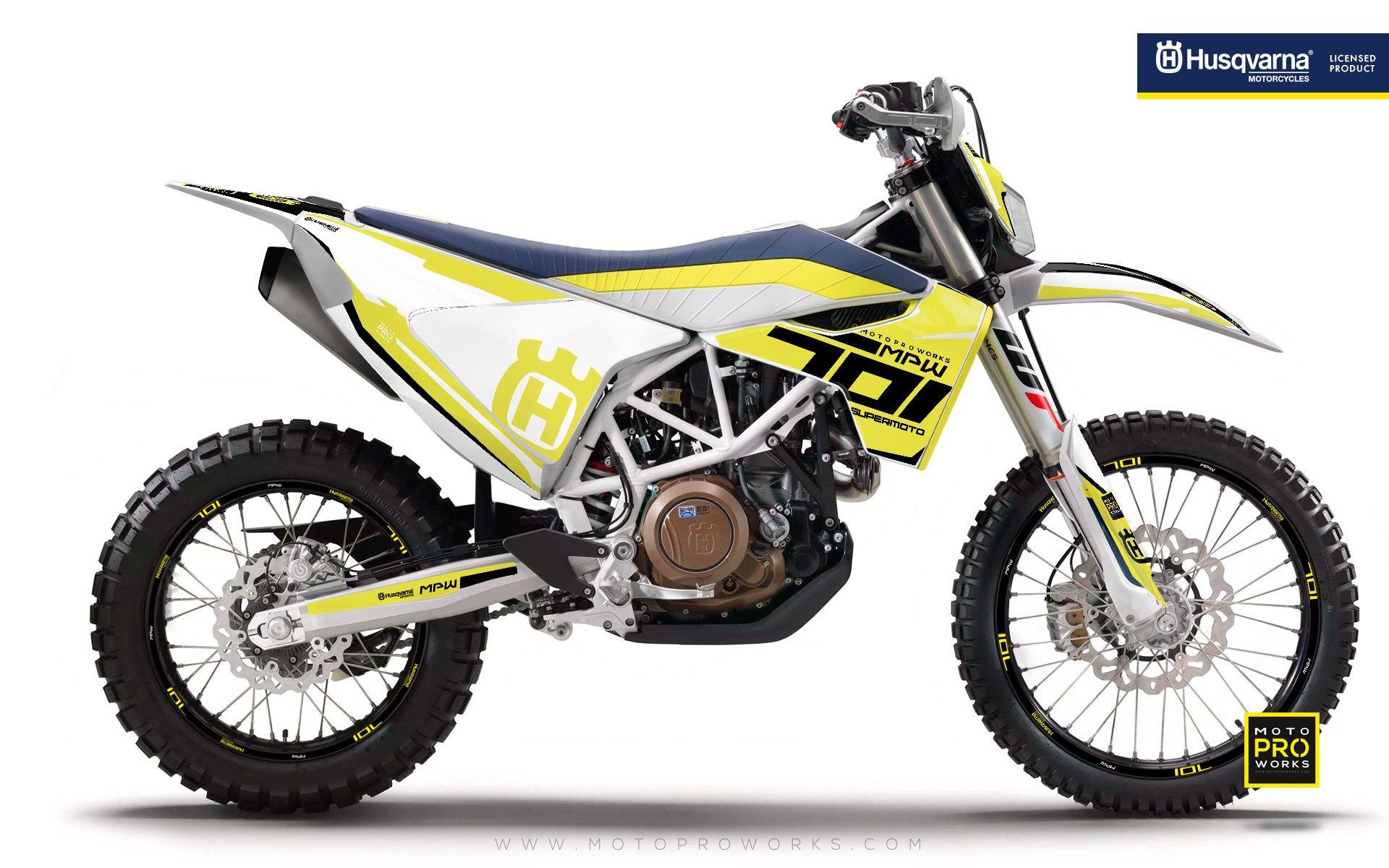 Husqvarna 701 Enduro Graphics - "SEVENOHONE" (Yellow) - MotoProWorks