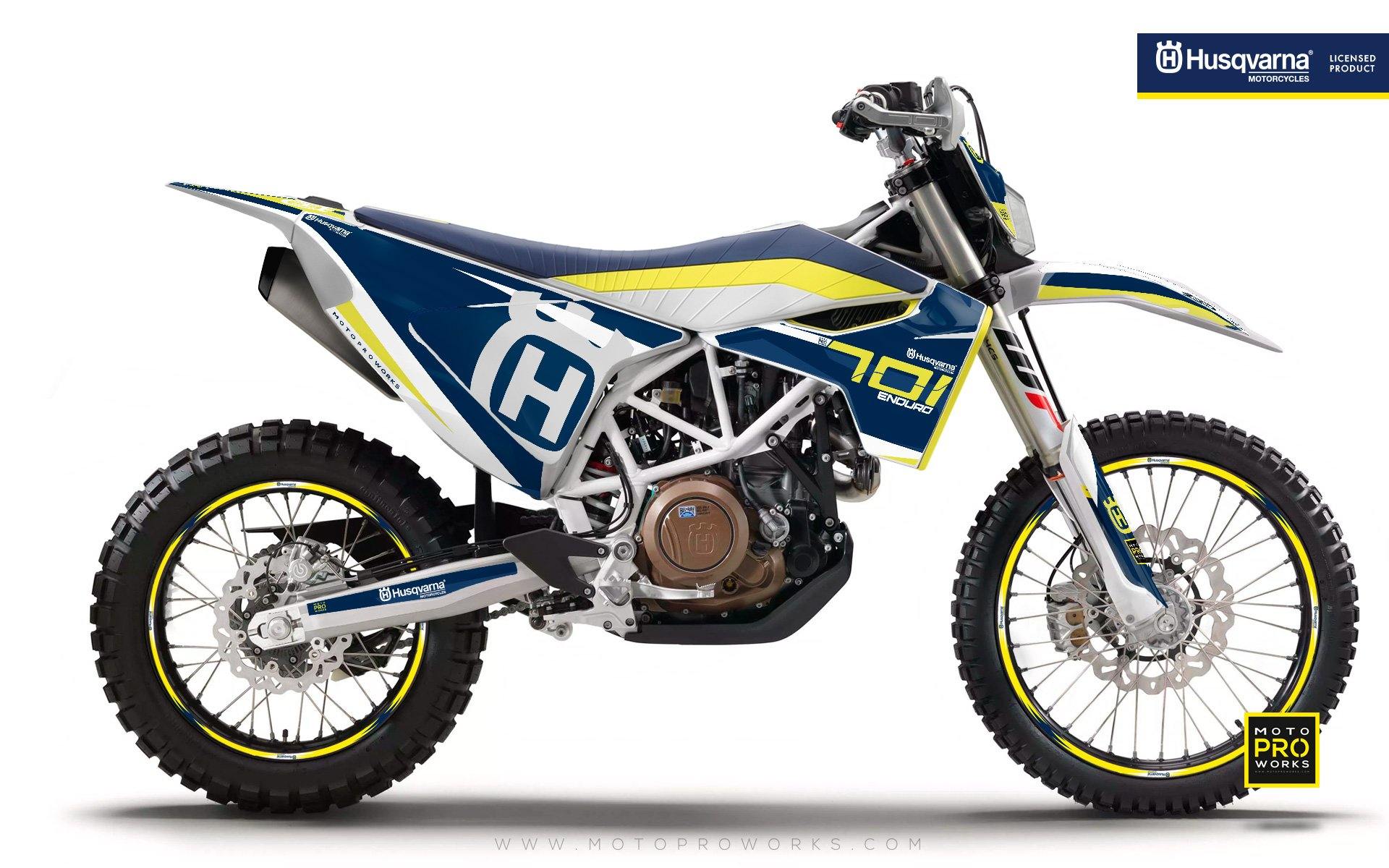 Husqvarna 701 Enduro Graphics - "SEVENOHTWO" (Blue) - MotoProWorks
