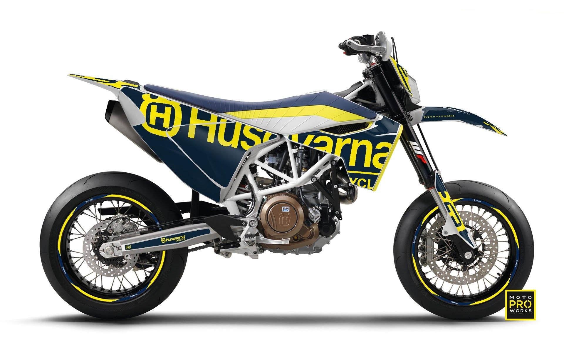 Husqvarna 701 Enduro Graphics - "STATEMENT" (Blue) - MotoProWorks