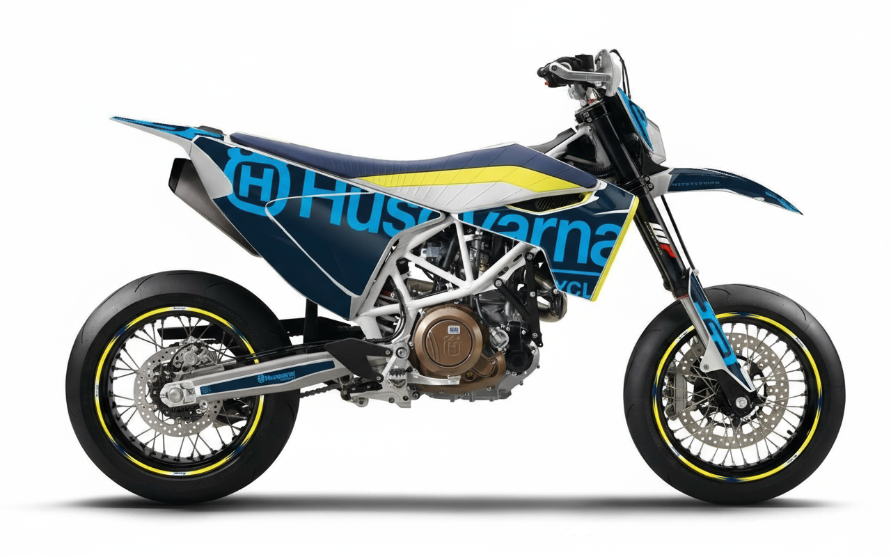Husqvarna 701 Enduro Graphics - "STATEMENT" (Cyan) - MotoProWorks