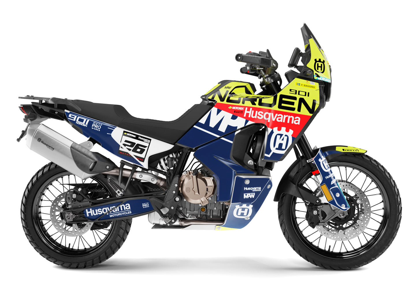 HUSQVARNA Norden 901 GRAPHICS - “P1” (Blue/Red) - MotoProWorks