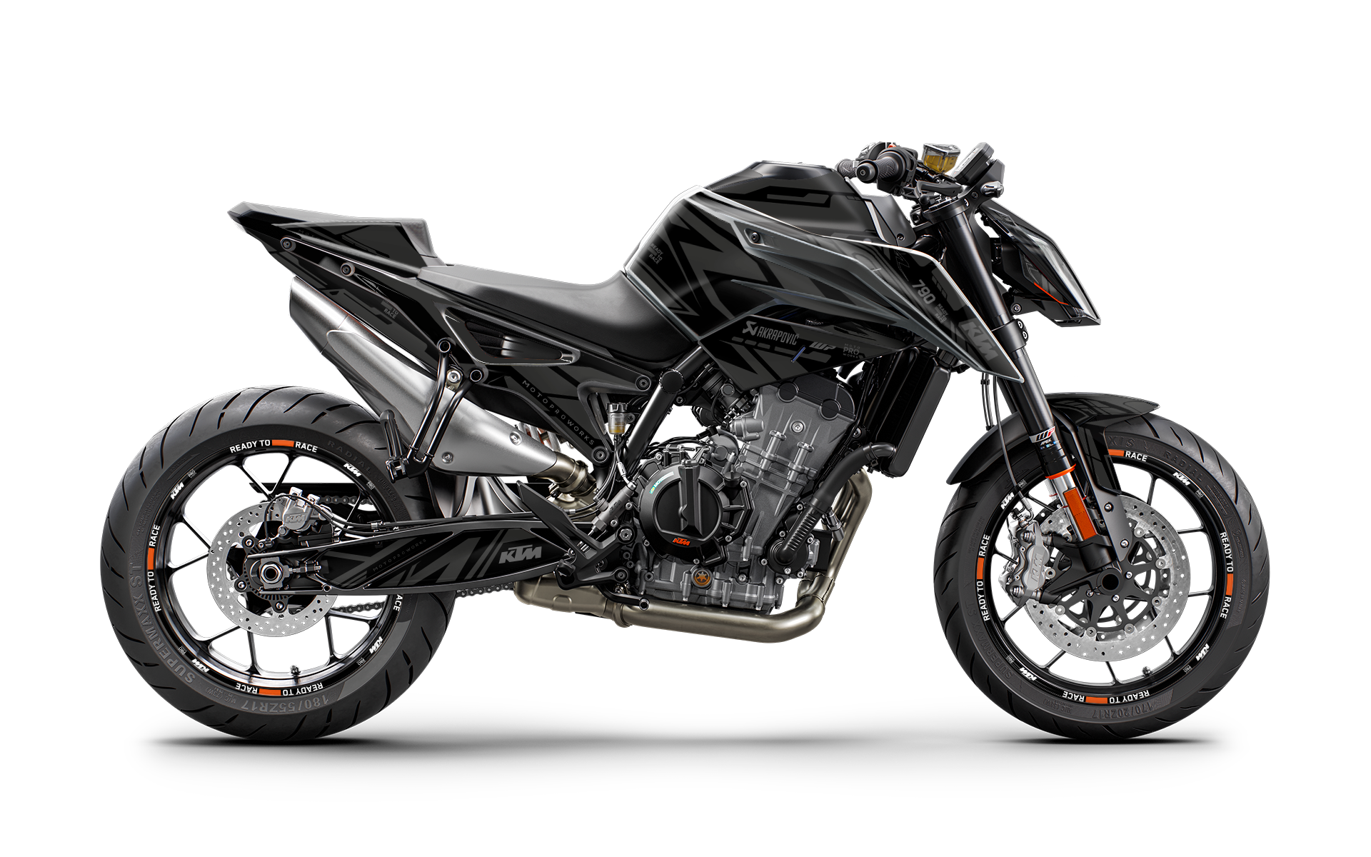 KTM 790/890 Duke GRAPHICS - "Pulse" (Black) - MotoProWorks