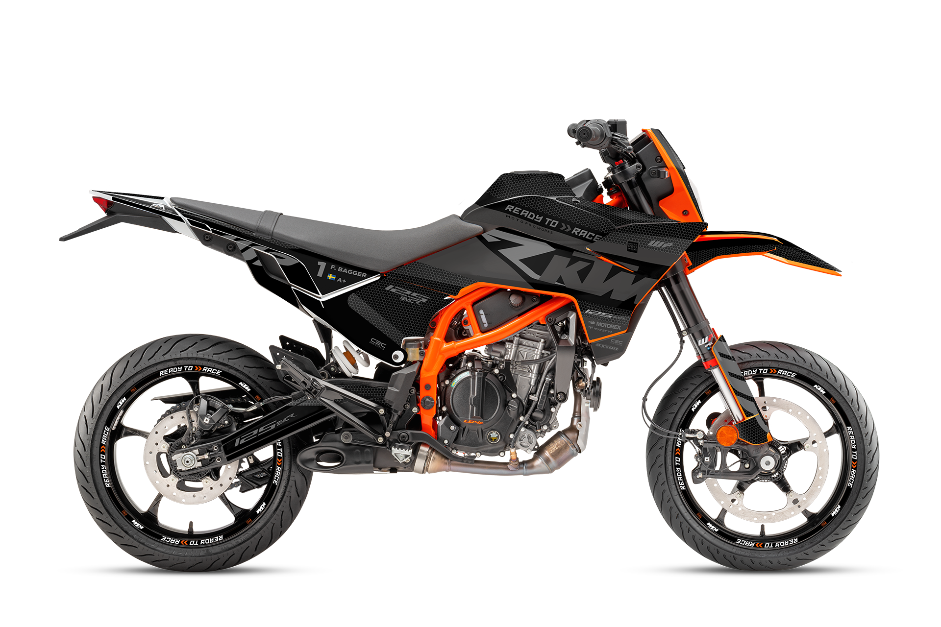 KTM 125 SMC-R GRAPHICS - "RR-Tech" (Black) - MotoProWorks
