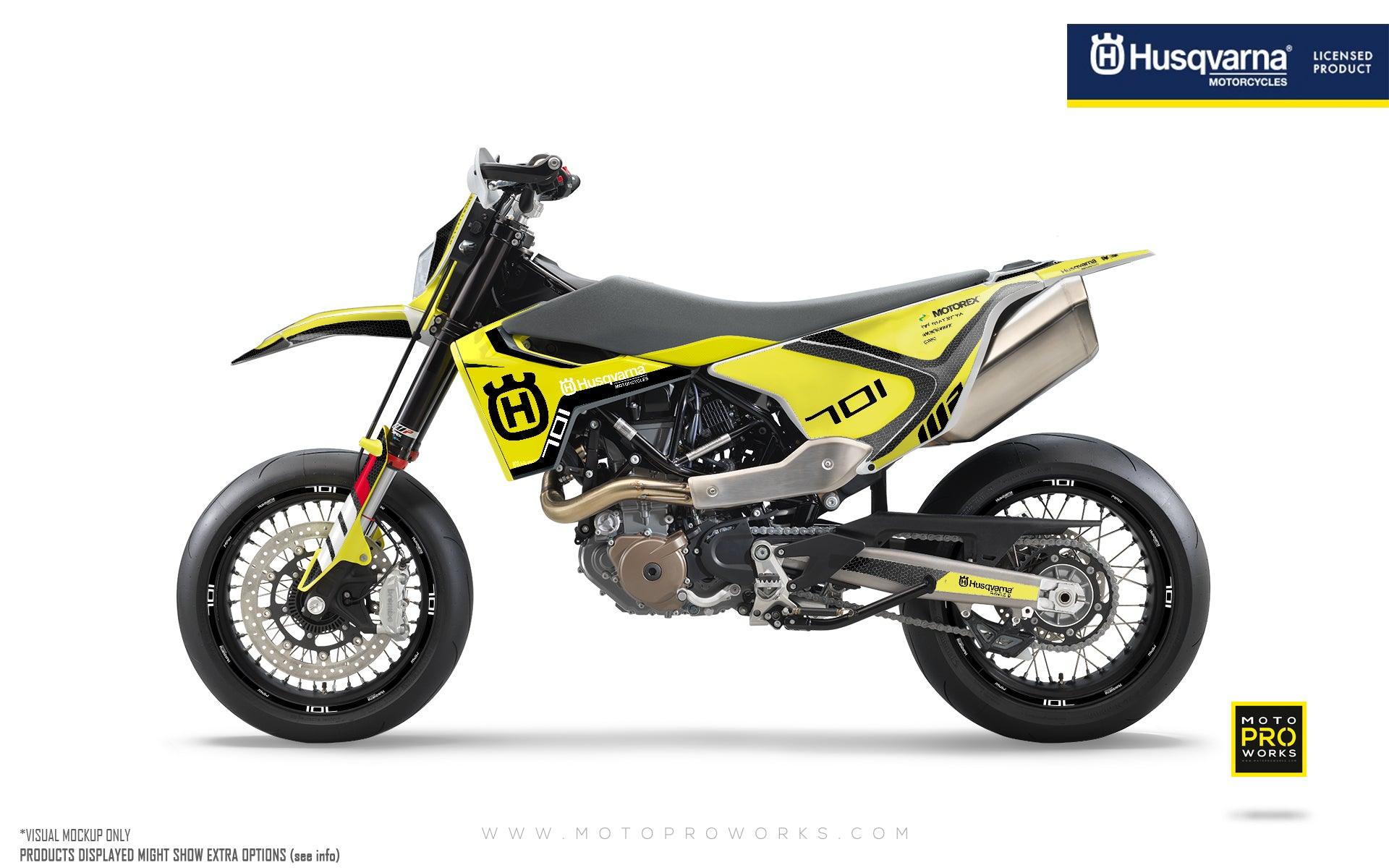 Husqvarna 701 Enduro Graphics - "RR-Tech" (Yellow) - MotoProWorks