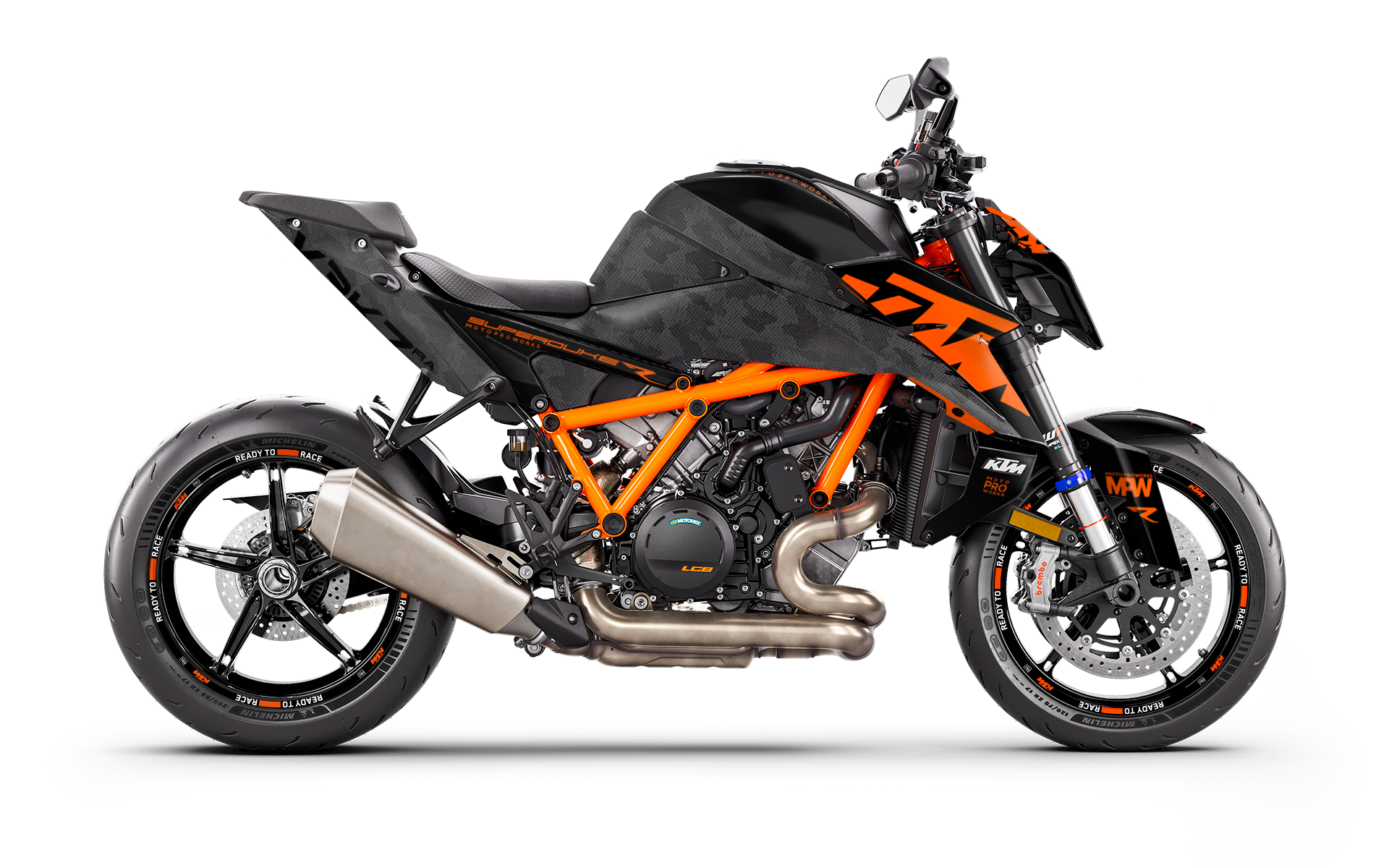 KTM 1390 Super Duke R/Evo GRAPHICS - "Vektra" (Black) - MotoProWorks