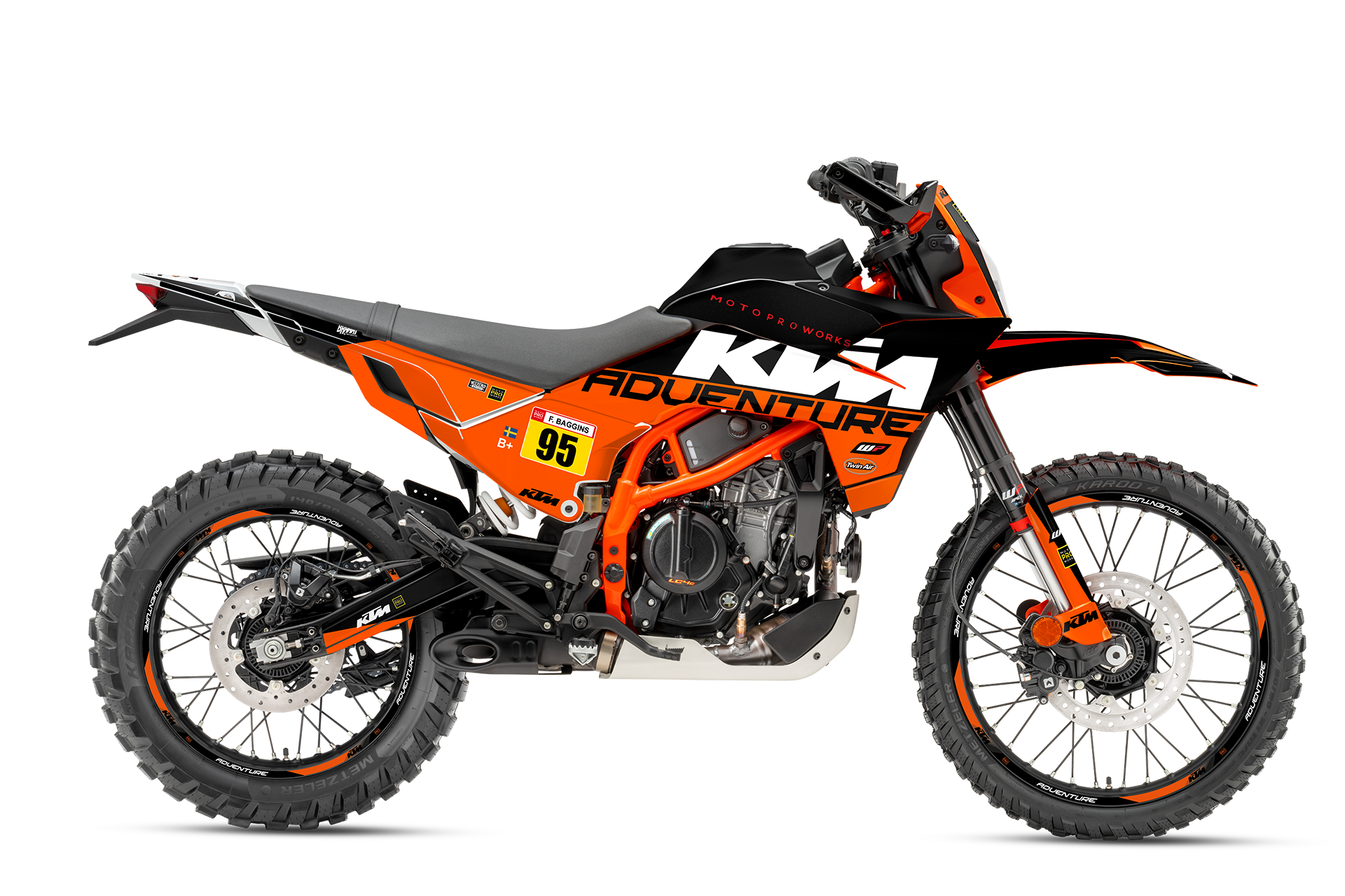 KTM 390 Enduro R GRAPHICS - "Waypointer" (Midnight) - MotoProWorks