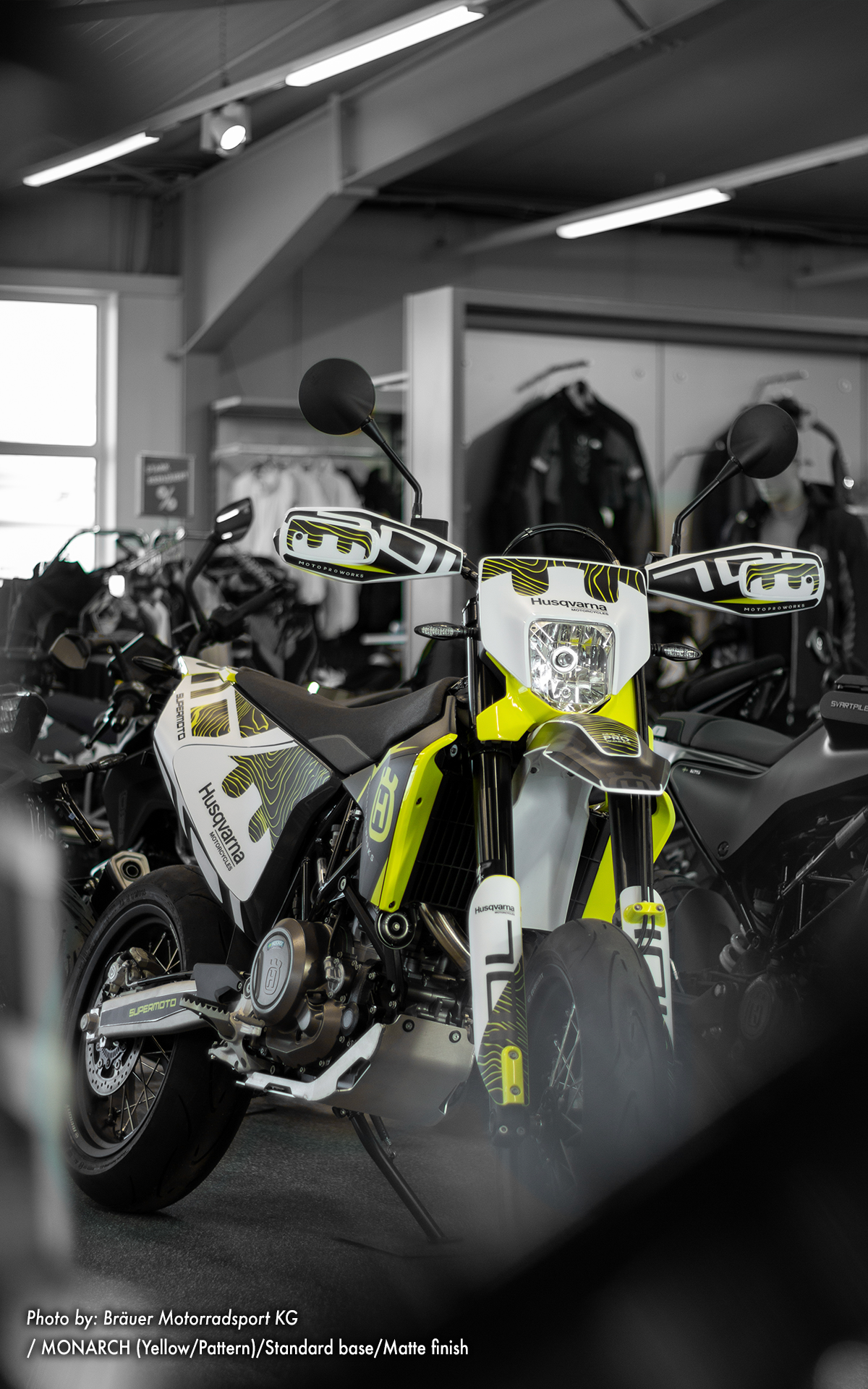 Husqvarna 701 GRAPHICS - "Monarch" (Yellow/Pattern) - MotoProWorks