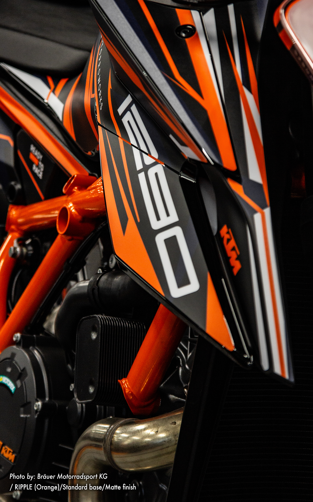 KTM 1290 Super Duke R GRAPHICS - "Ripple" (Orange) - MotoProWorks