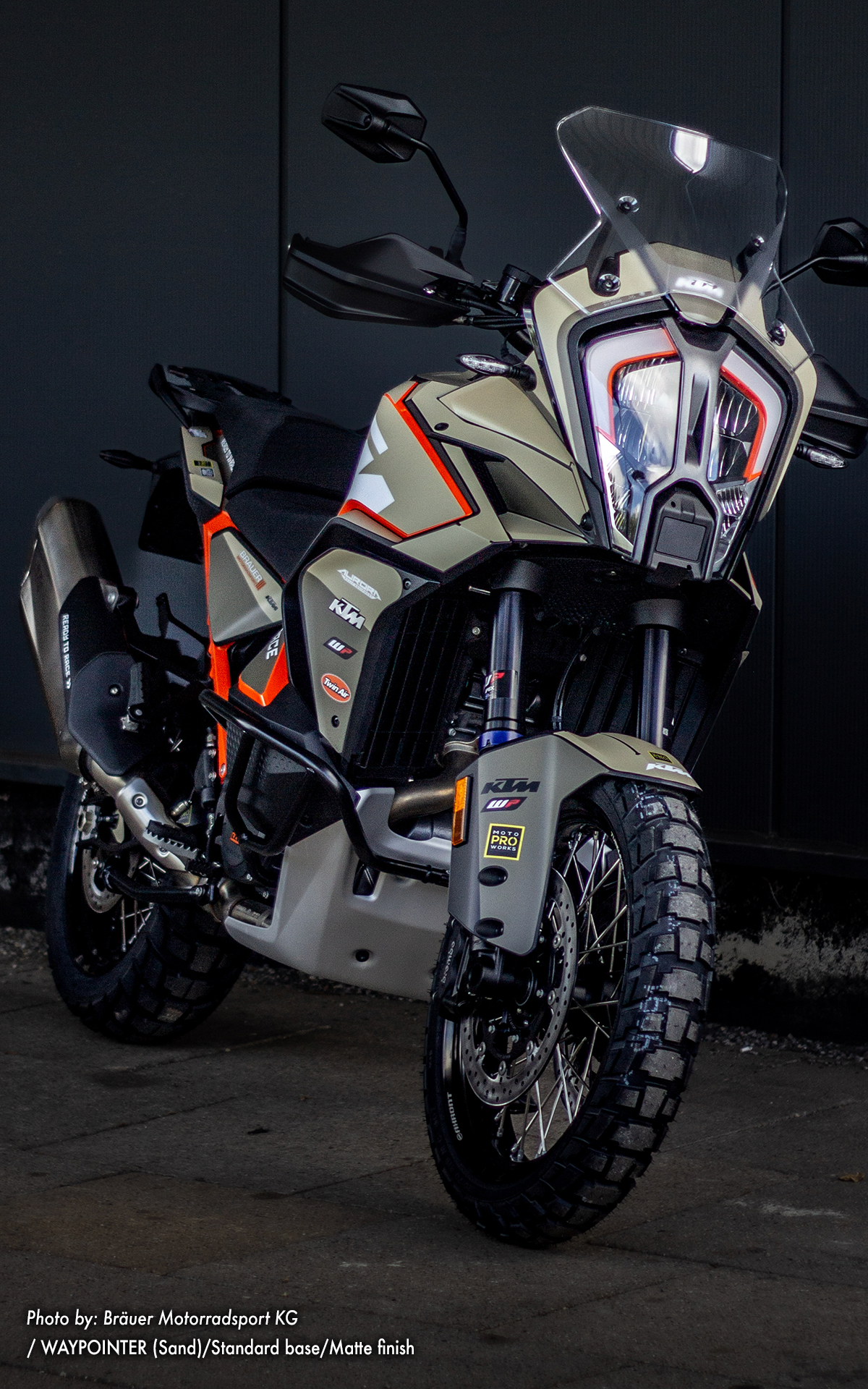 KTM 1290 Super Adventure 2021-2024 GRAPHICS - "Waypointer" (Sand) - MotoProWorks