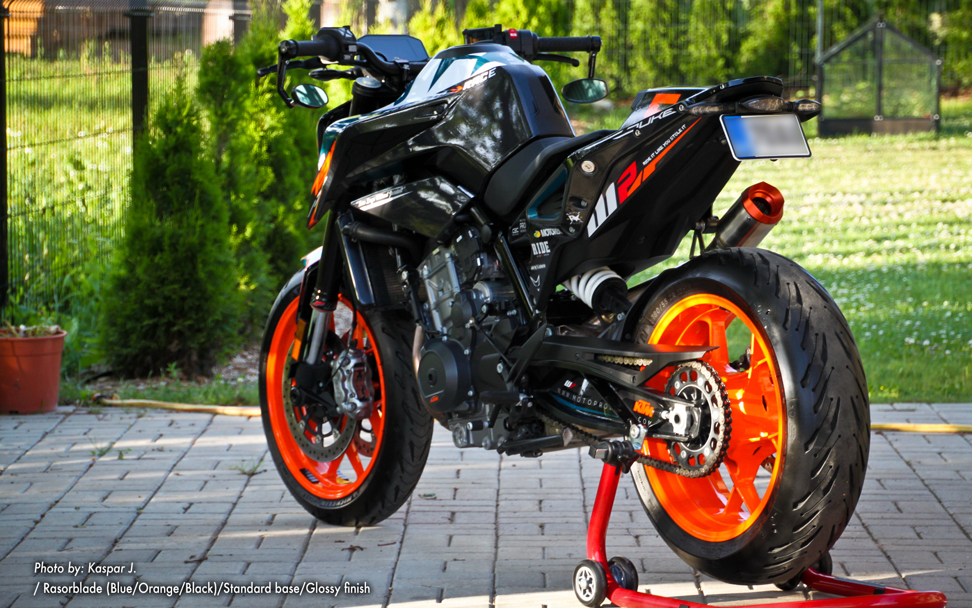 KTM 790/890 Duke GRAPHICS - "Rasorblade" (Blue/Orange/Black) - MotoProWorks