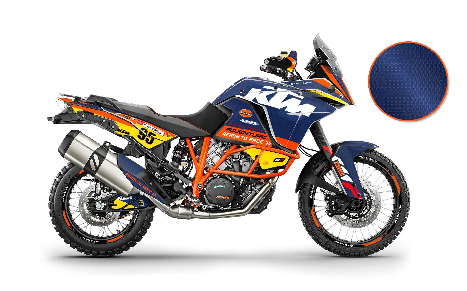 KTM 1090 Adventure GRAPHICS - "WAYPOINTER" (Dawn/Honeycomb) - MotoProWorks
