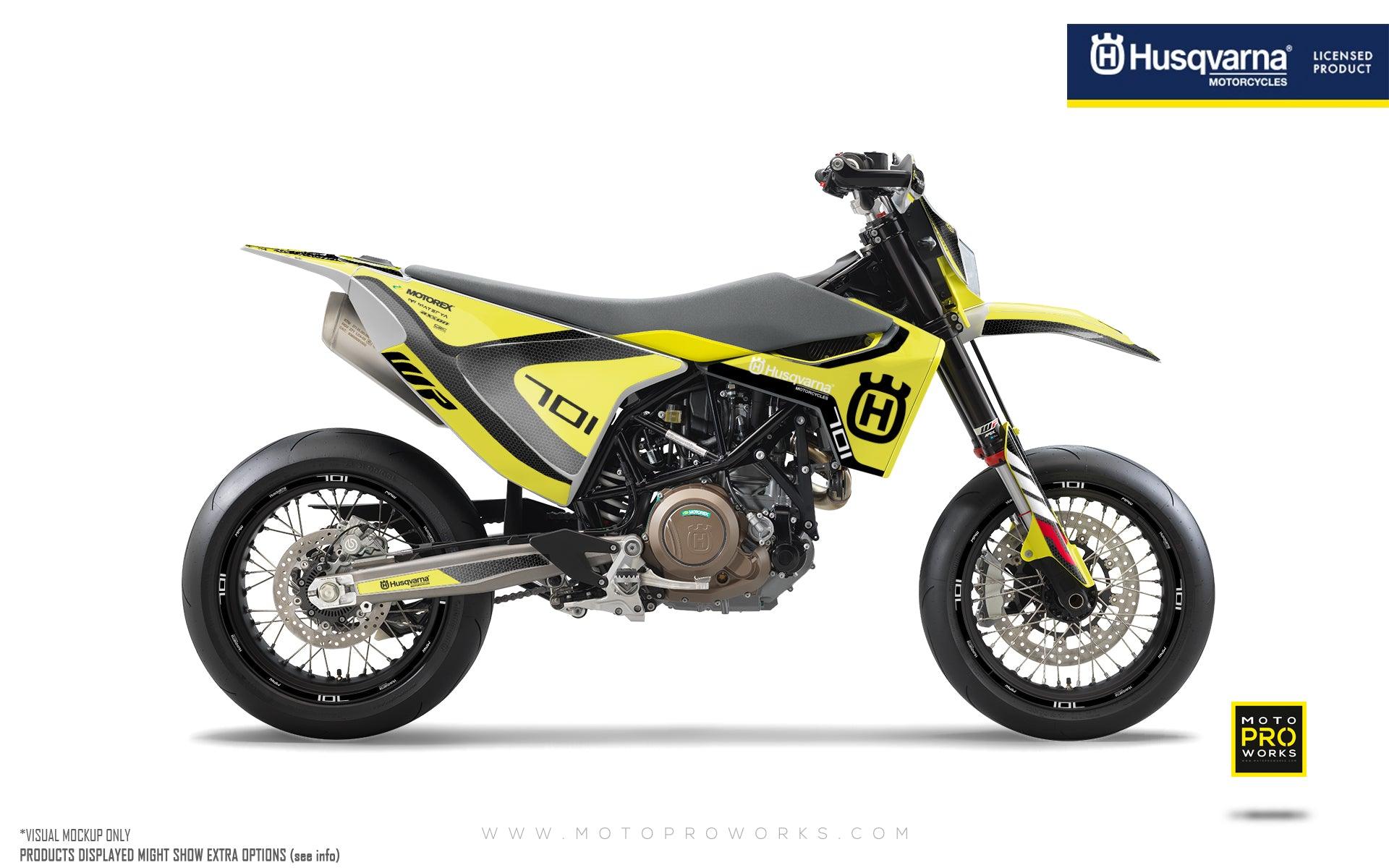 Husqvarna 701 Enduro Graphics - "RR-Tech" (Yellow) - MotoProWorks