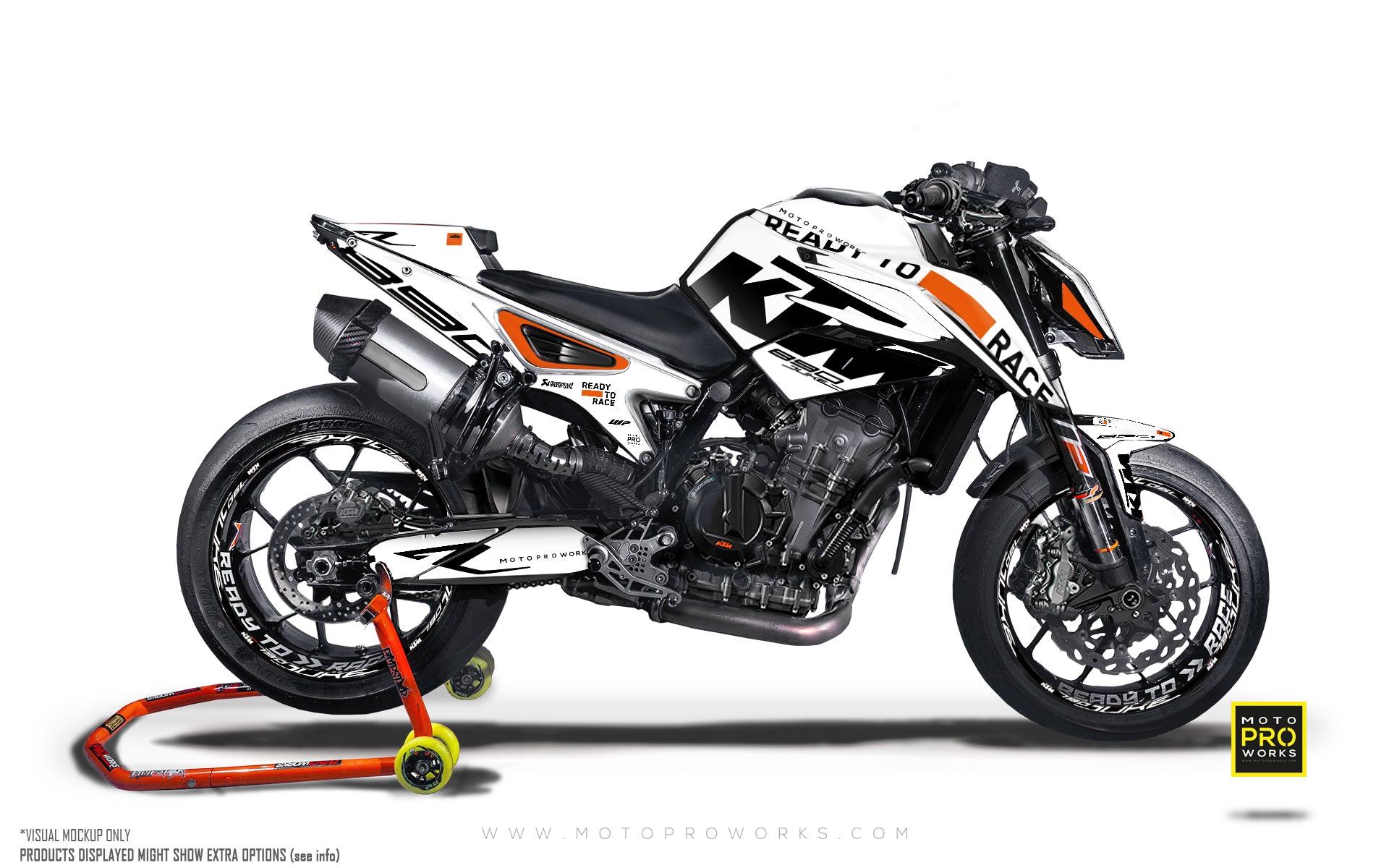 KTM 790/890 Duke GRAPHICS - "Sector" (White) - MotoProWorks