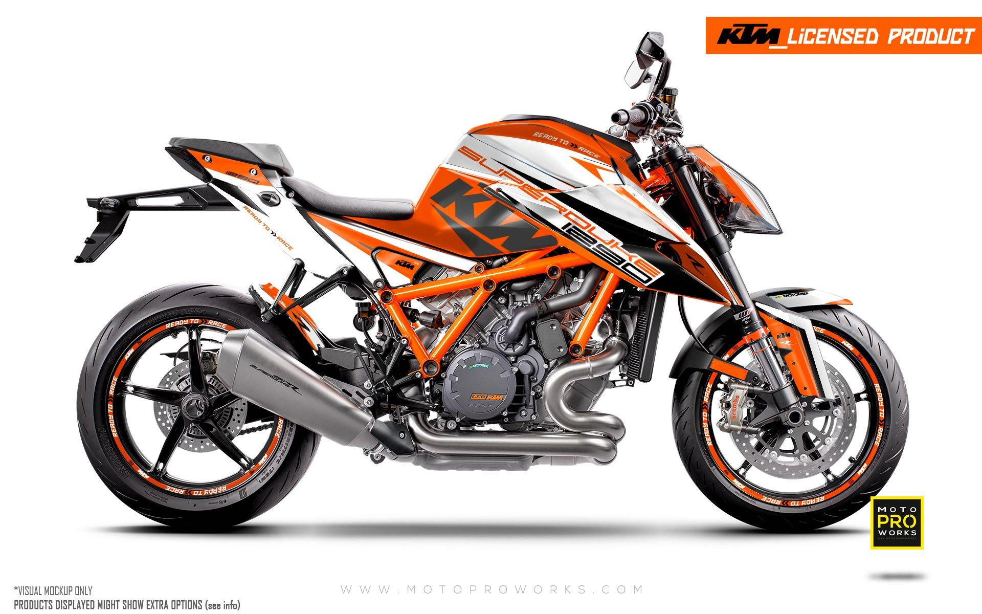 KTM 1290 Super Duke R 2020-2023 - "Torque" (White/Orange) - MotoProWorks