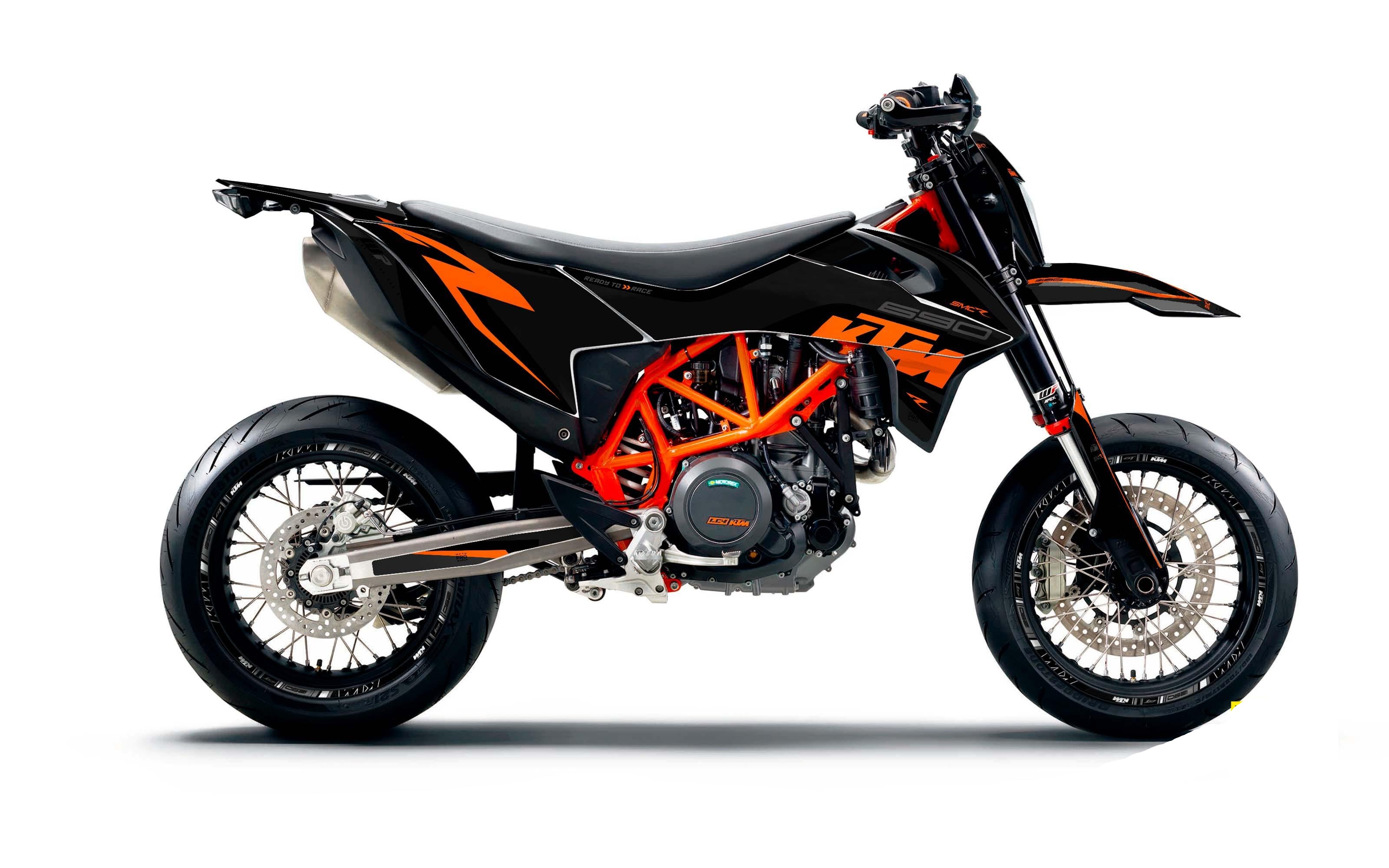 KTM 690 SMC-R GRAPHICS - "Torque" (Black/Orange) - MotoProWorks
