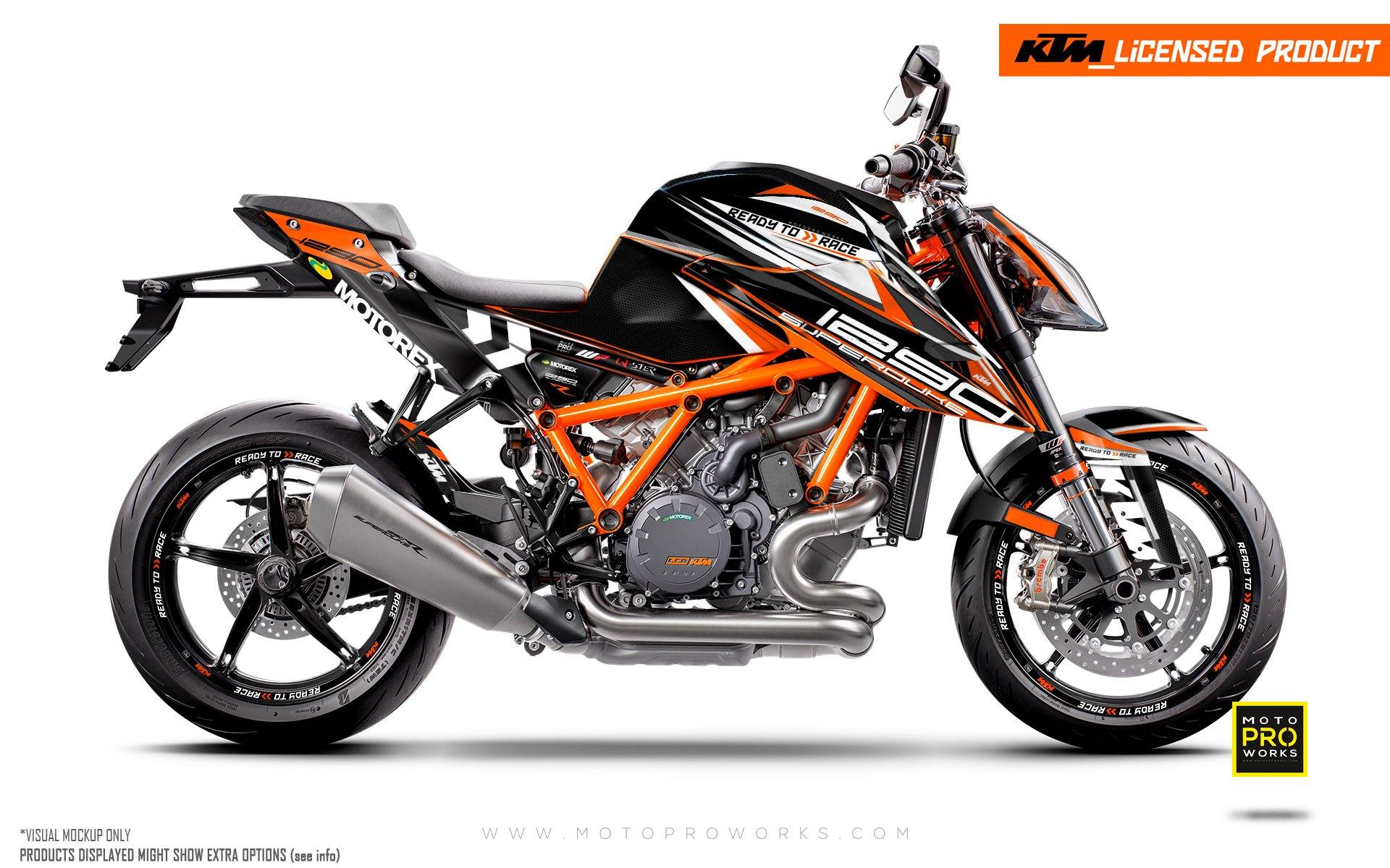 KTM 1290 Super Duke R 2020-2023 - "Vortex" (Black/Orange) - MotoProWorks