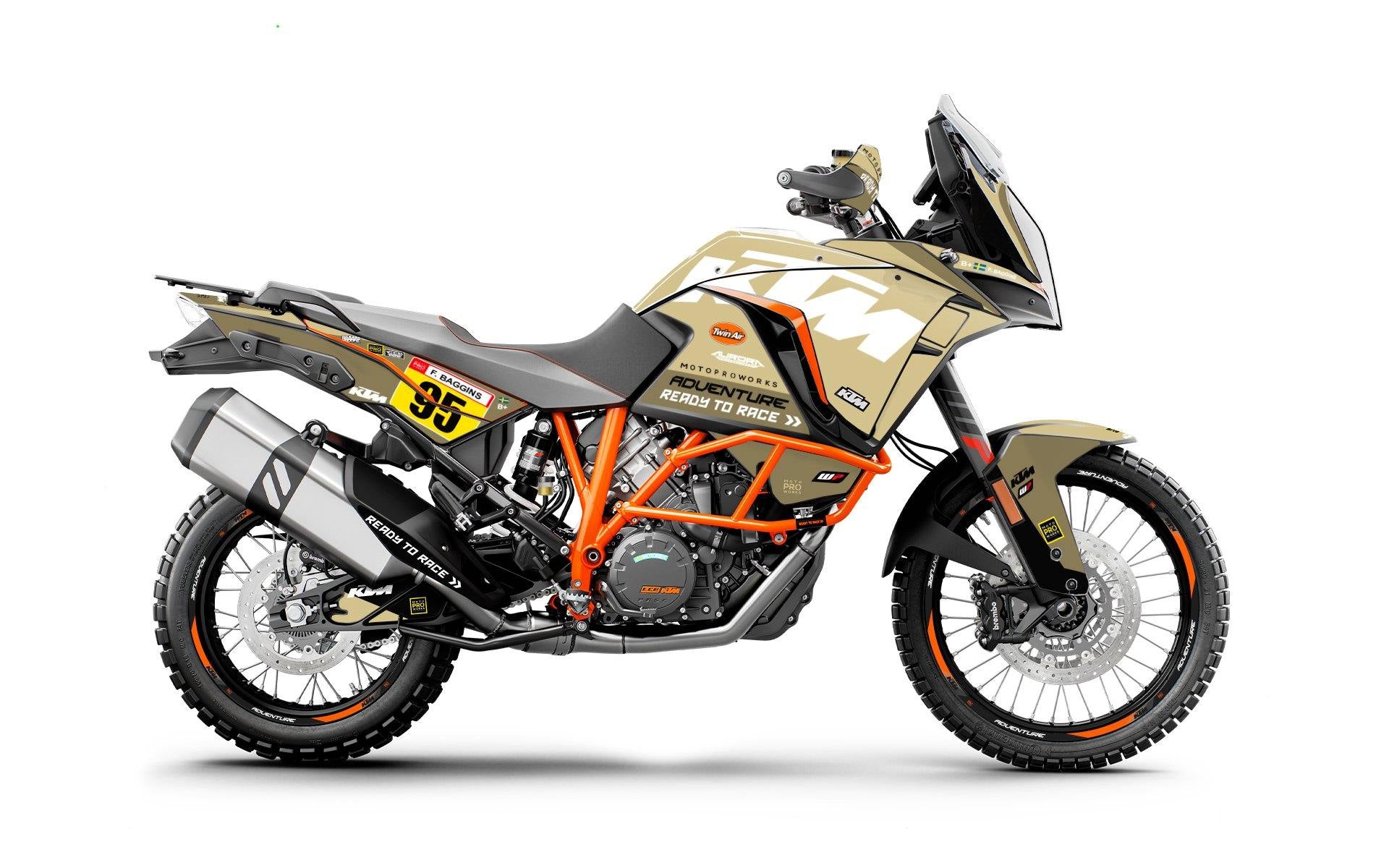 KTM 1290 Super Adventure 2017-2020 GRAPHICS - "Waypointer" (Sand) - MotoProWorks