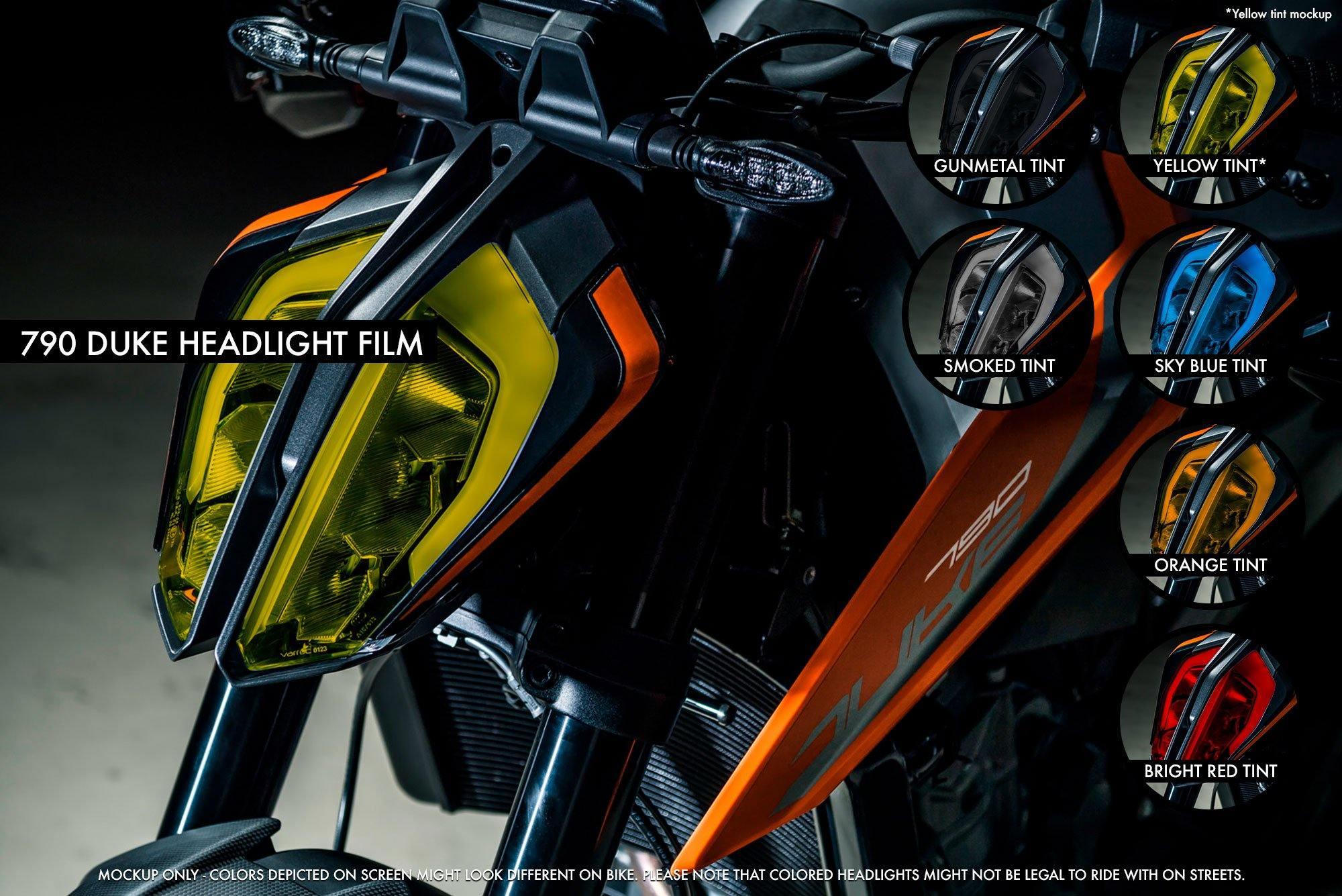 Premium Headlight Tinted Film for KTM 790/890 Duke - MotoProWorks