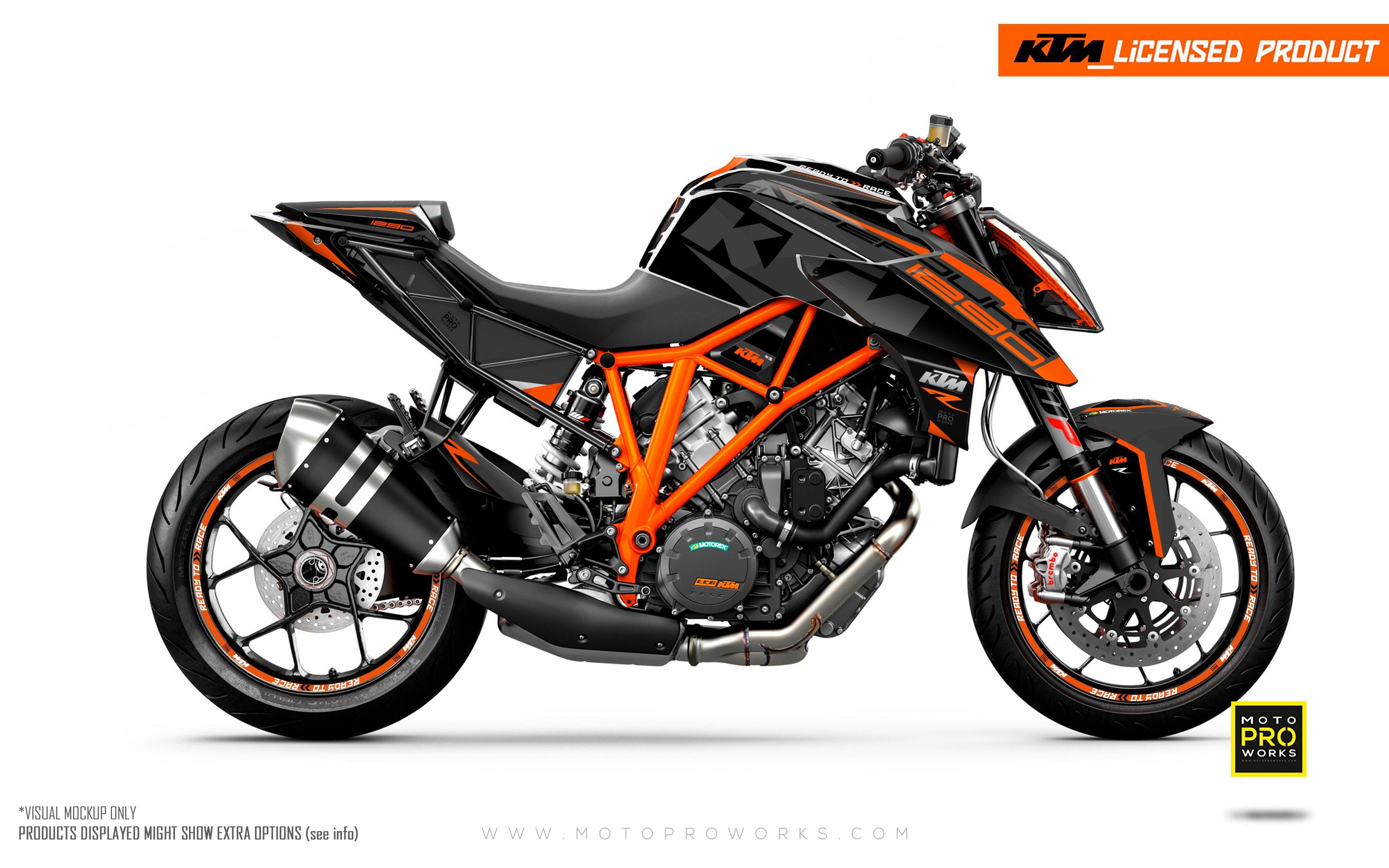KTM 1290 Super Duke R GRAPHICS - "Torque" (Black/Orange) - MotoProWorks