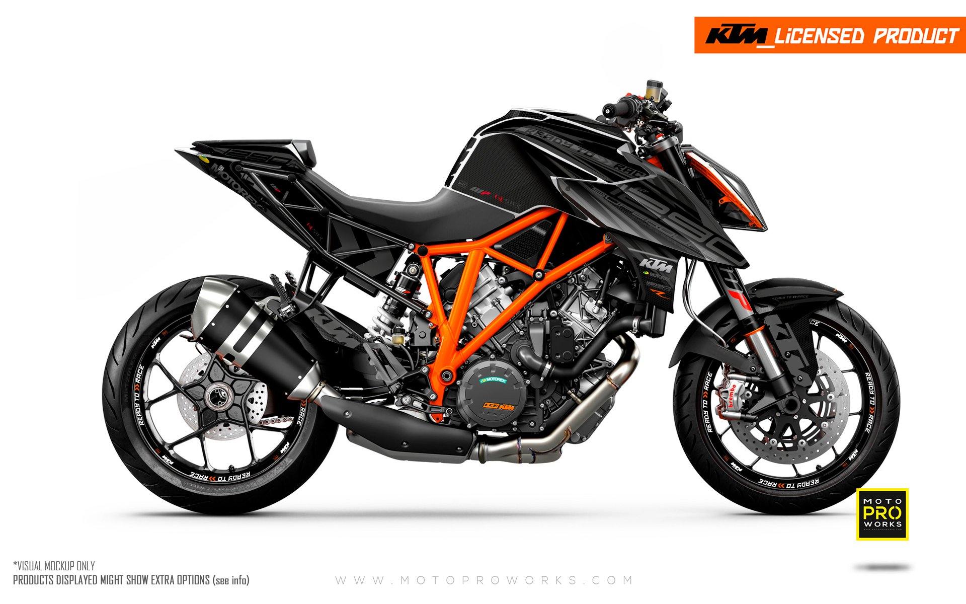 KTM 1290 Super Duke R 2014-2019 GRAPHICS - "Vortex" (Black) - MotoProWorks
