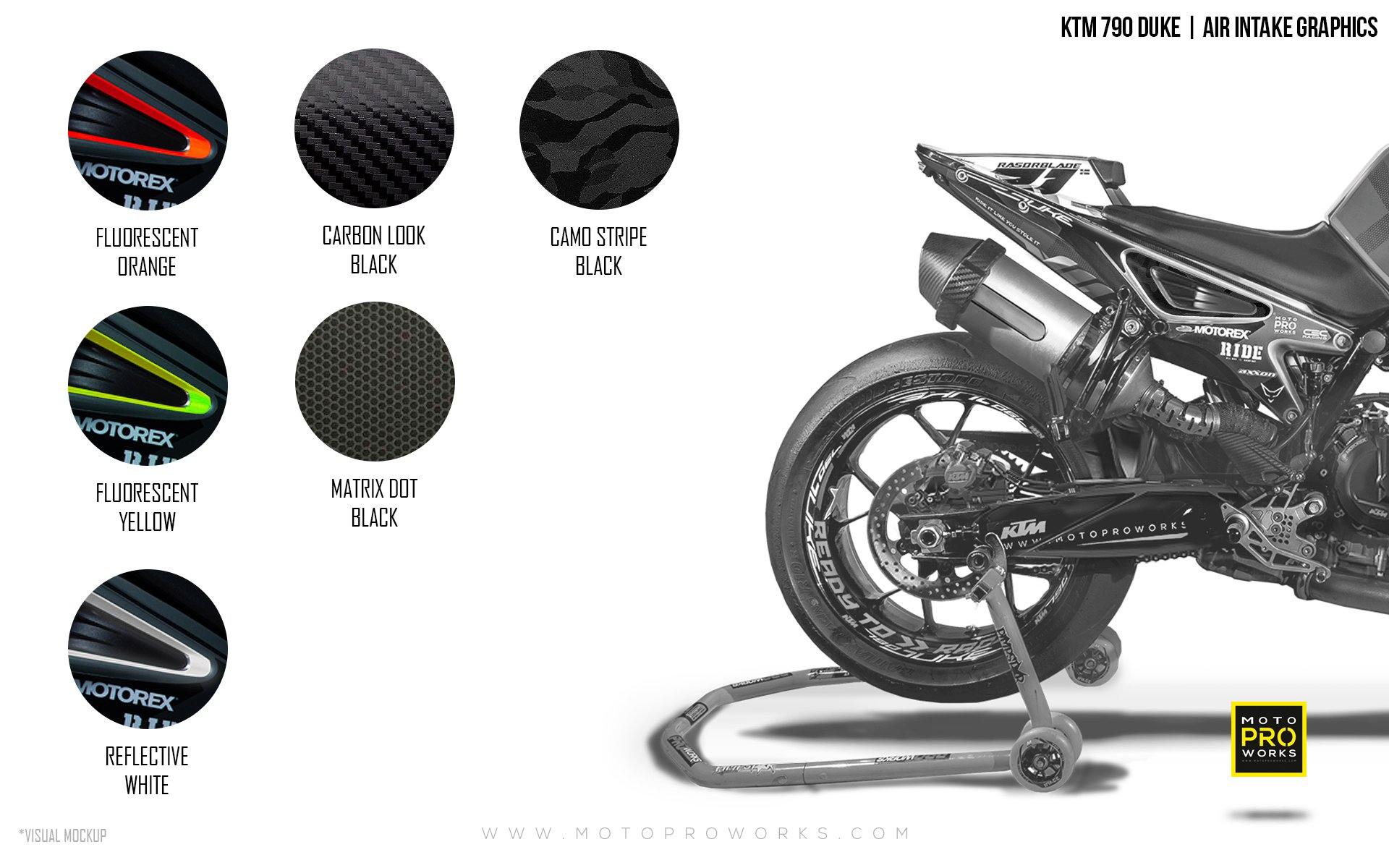 Air Intake Graphics - KTM 790/890 Duke - MotoProWorks