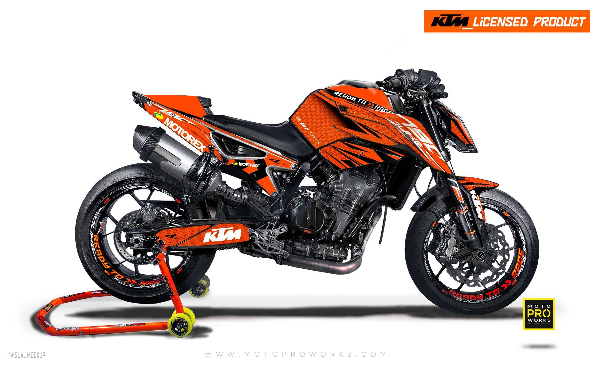 KTM 790/890 Duke GRAPHICS - "Vortex" (Orange) - MotoProWorks