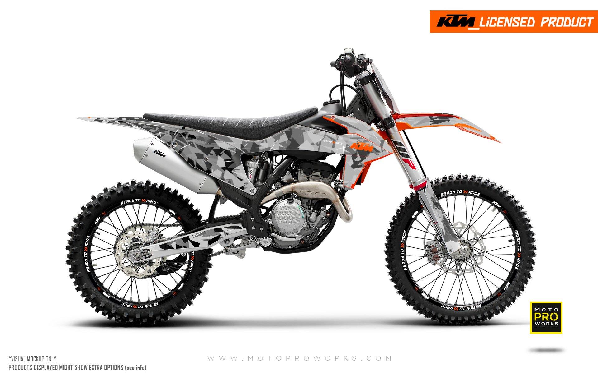 KTM GRAPHICS - EXC/SX "Flake" (Black/Grey) - MotoProWorks