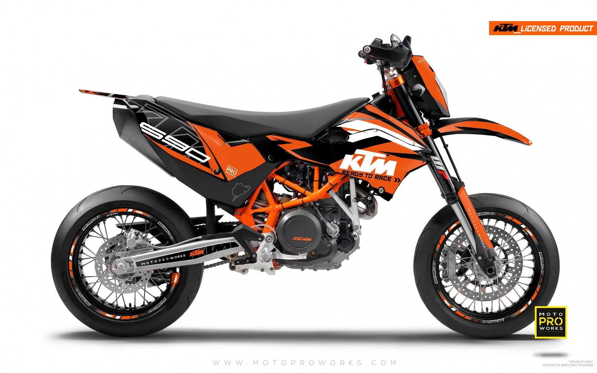 KTM 690 SMC-R GRAPHICS - "ABSTRAKT" (orange/black) - MotoProWorks