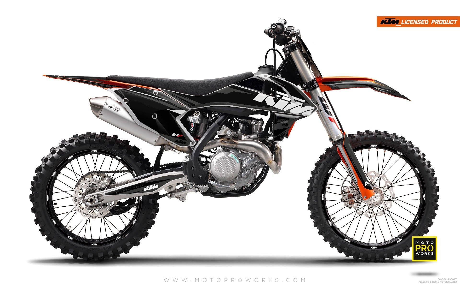 KTM EXC/SX/XC GRAPHICS - "EDGE" (black/grey) - MotoProWorks