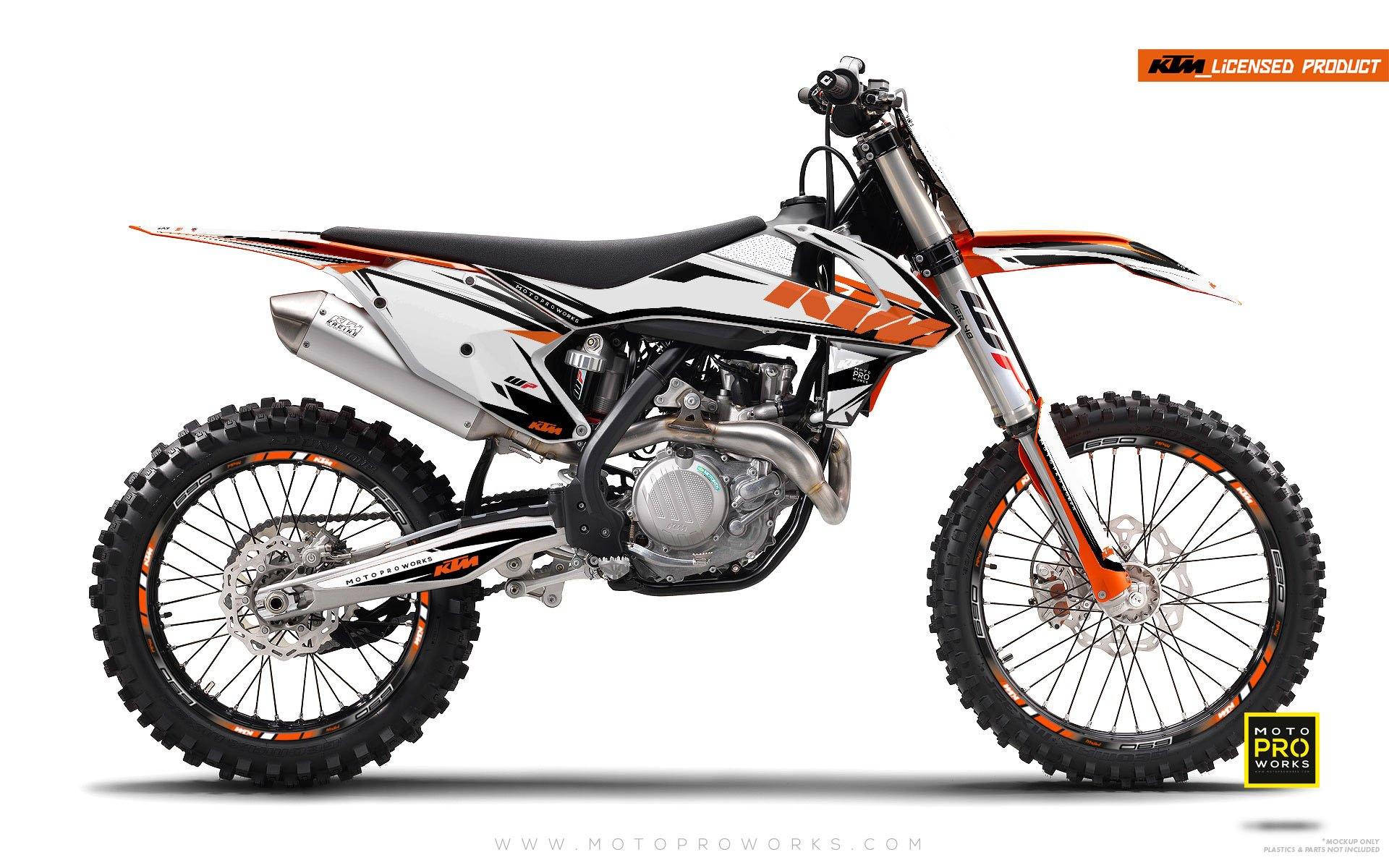 KTM EXC/SX/XC GRAPHICS - "EDGE" (white) - MotoProWorks