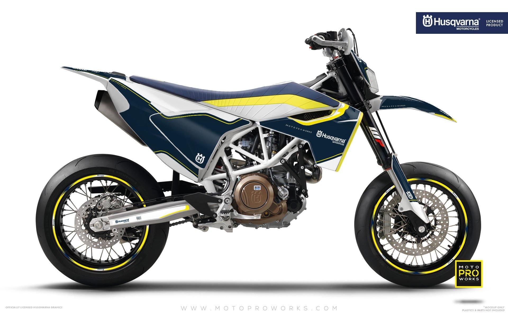 Husqvarna 701 GRAPHICS - "HERITAGE" (Blue) - MotoProWorks