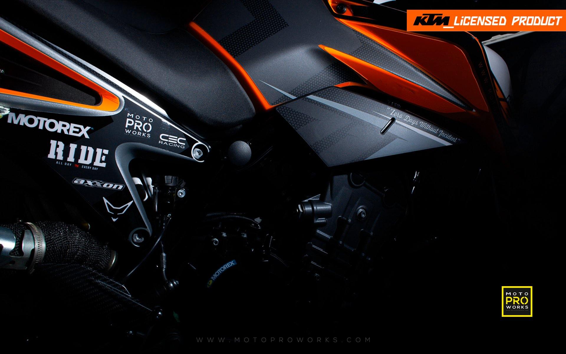 KTM 790 Duke GRAPHICS - "Rasorblade" (Black/Orange) - MotoProWorks