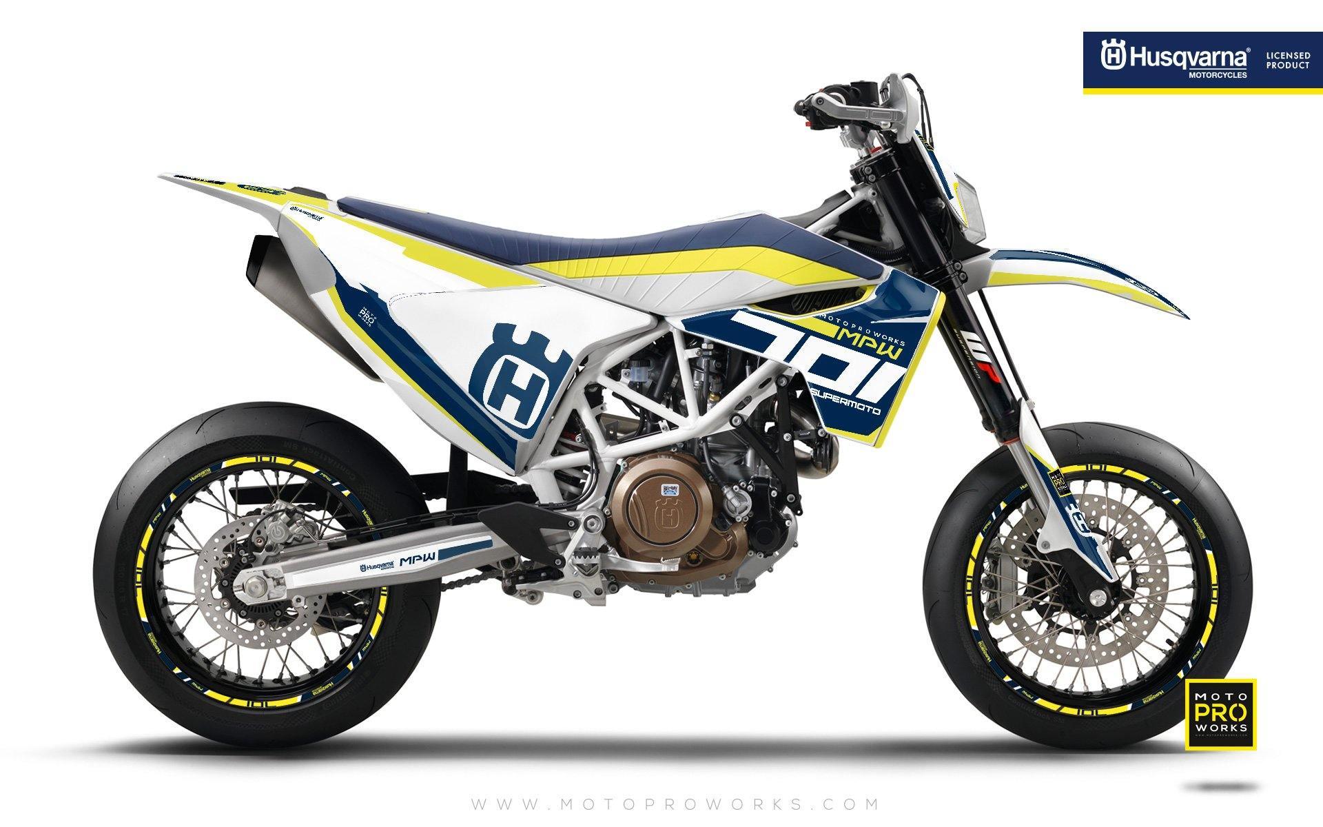 Husqvarna 701 GRAPHICS - "SEVENOHONE" (Blue/white) - MotoProWorks