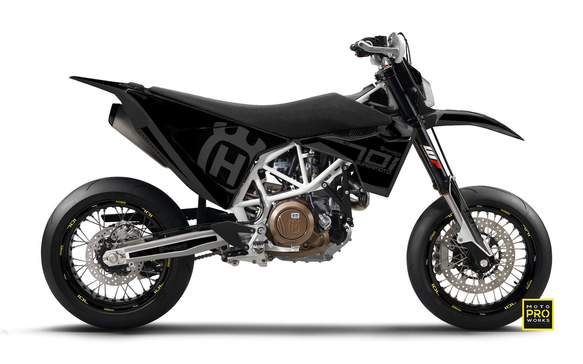 Husqvarna 701 GRAPHICS - "SEVENOHTWO" (Black) - MotoProWorks
