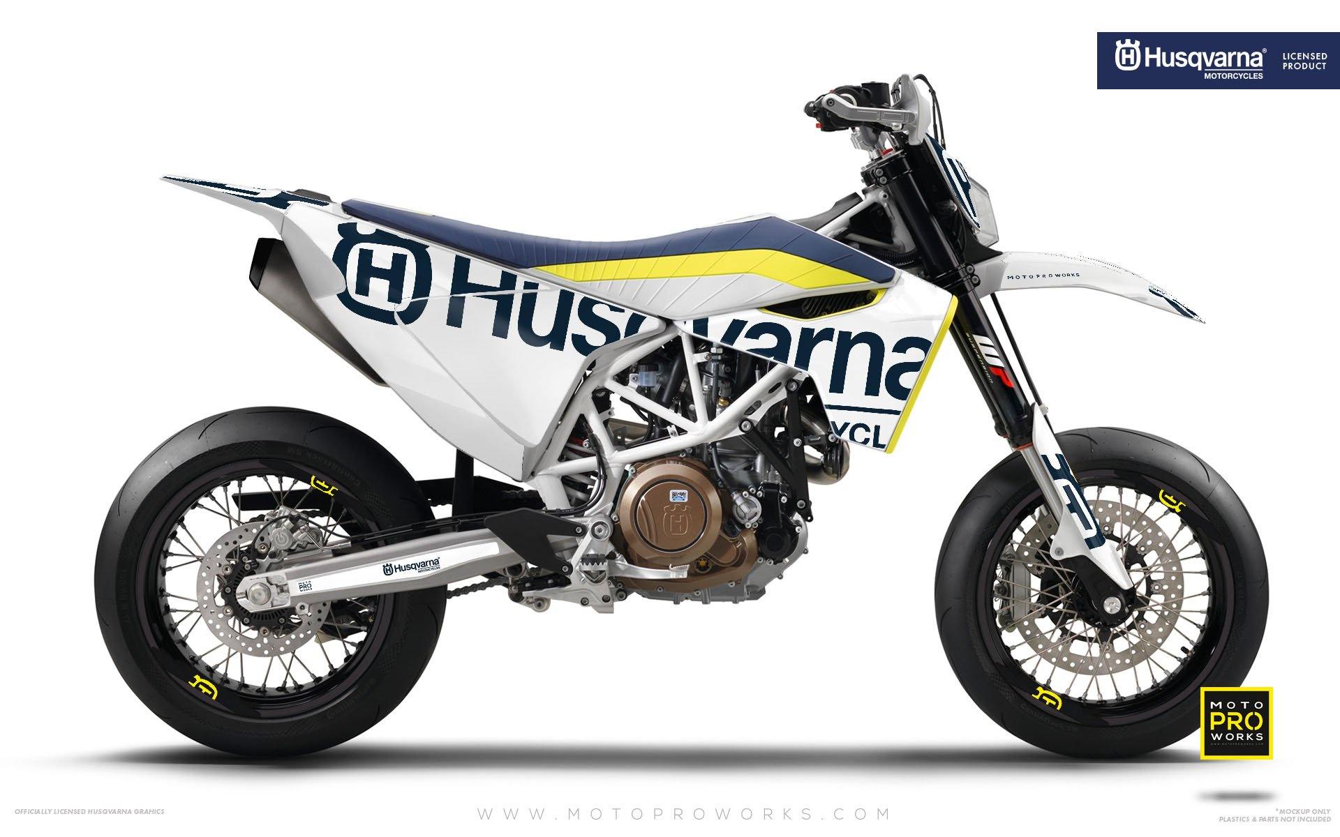 Husqvarna 701 GRAPHICS - "STATEMENT" (White) - MotoProWorks