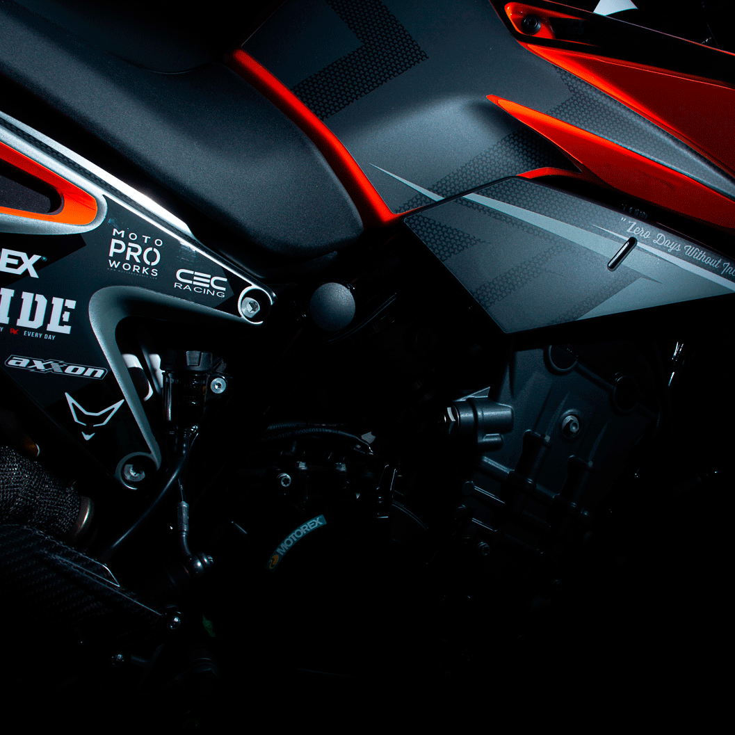 KTM 790 Duke GRAPHICS - "Rasorblade" (Black/Orange) - MotoProWorks