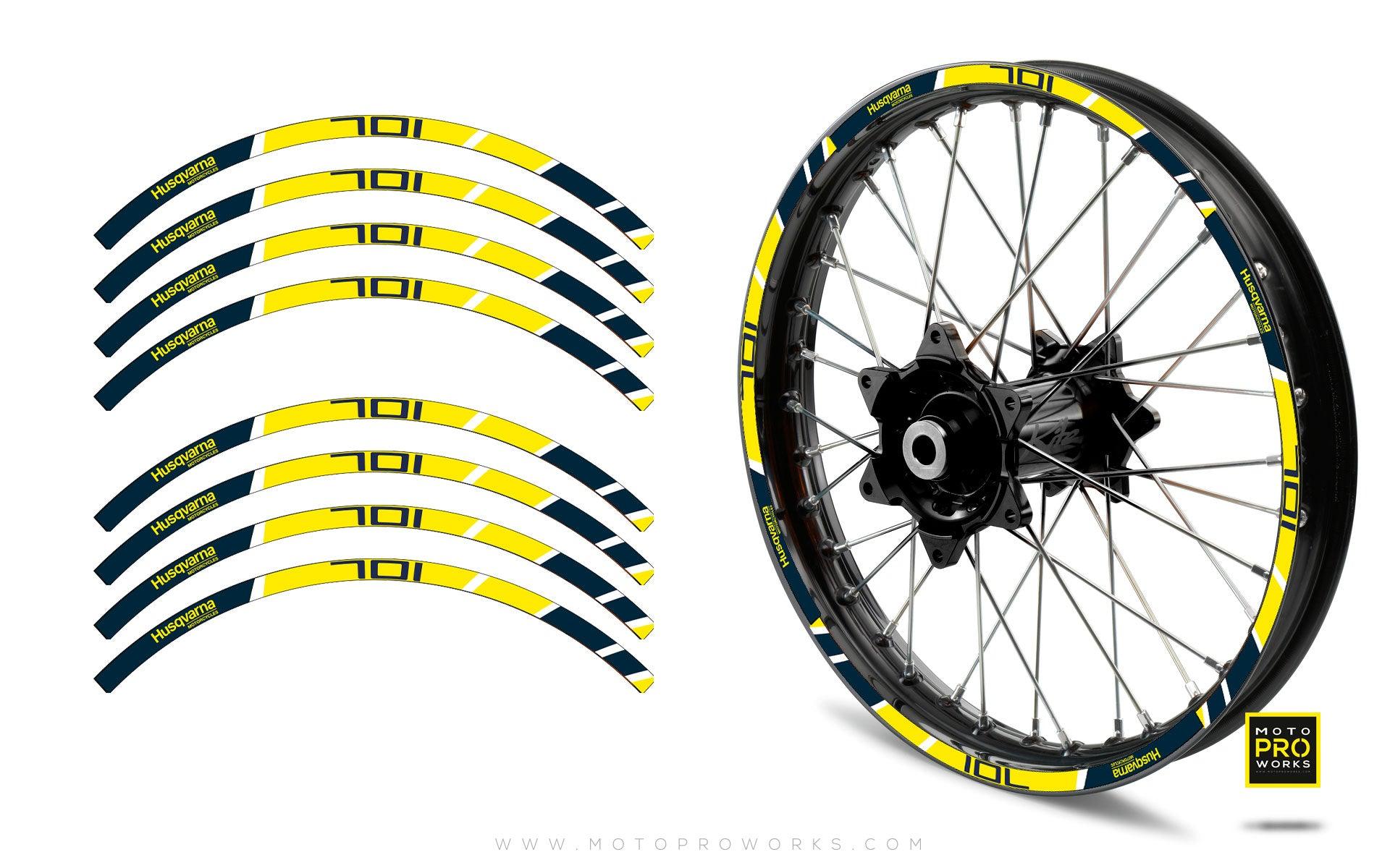 Rim Stripes - "POWER" Husqvarna (yellow) - MotoProWorks