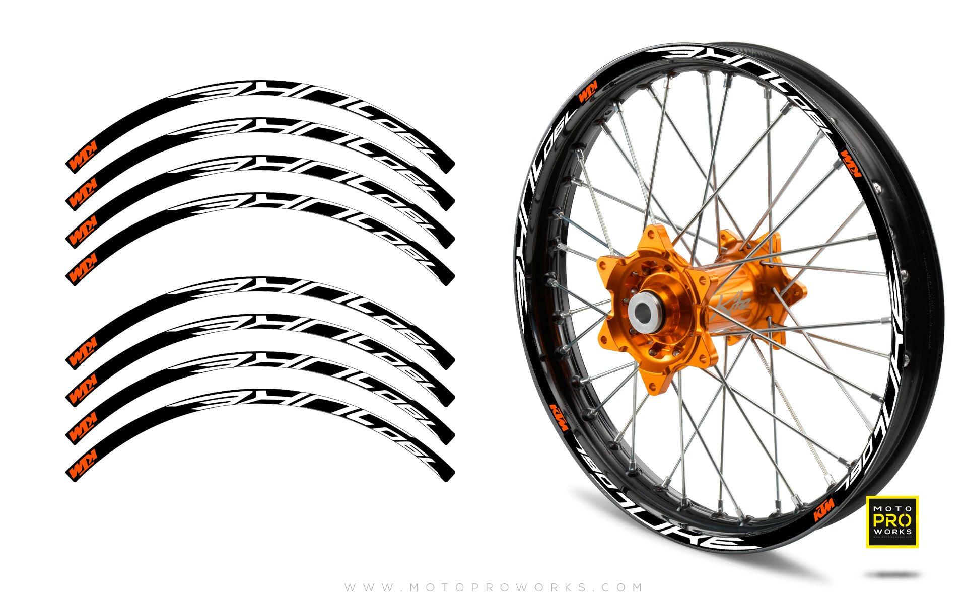 Rim Stripes - "790/890 Duke" KTM (black/orange) - MotoProWorks