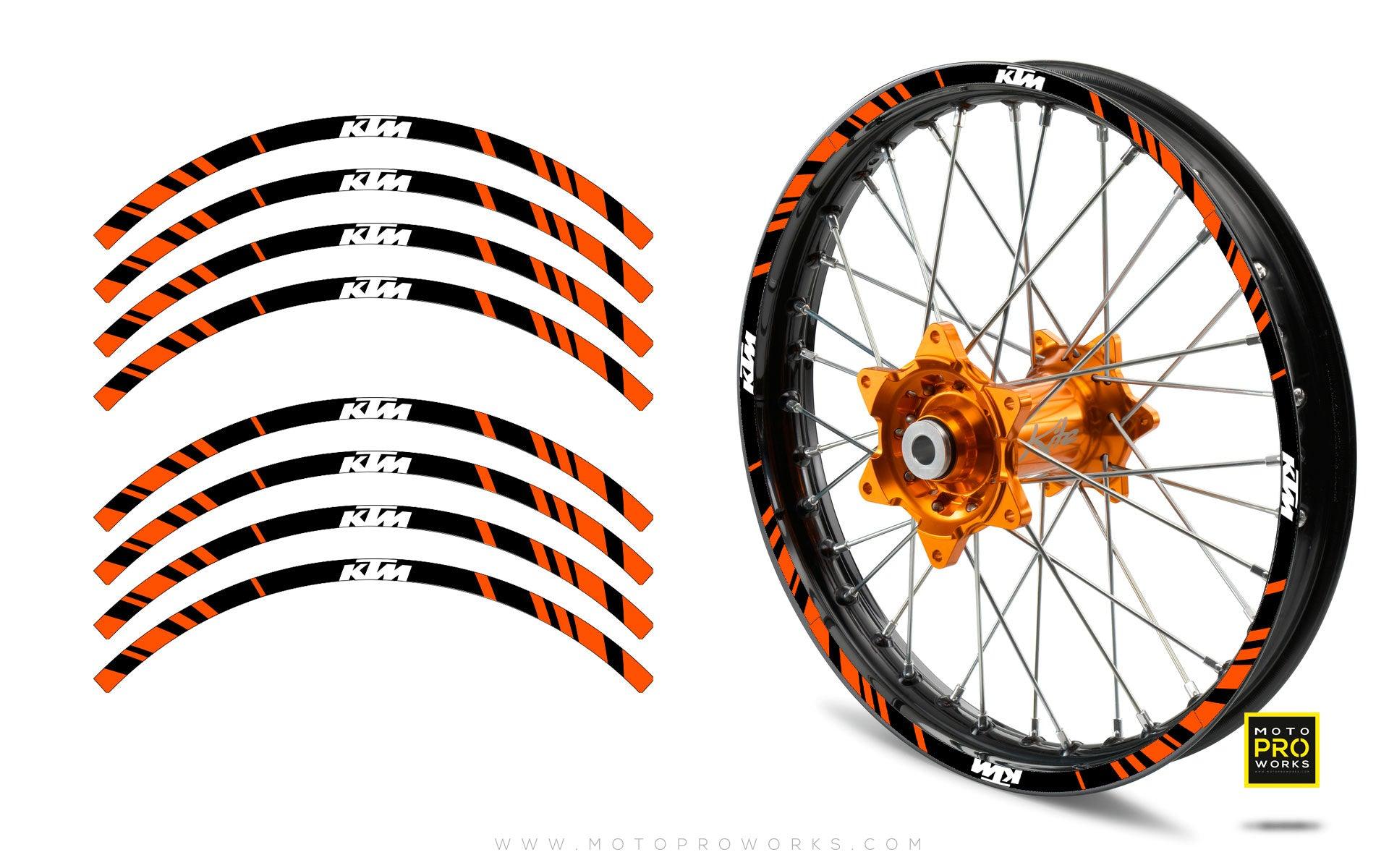 Rim Stripes - "STRIPE" KTM (black/orange) - MotoProWorks