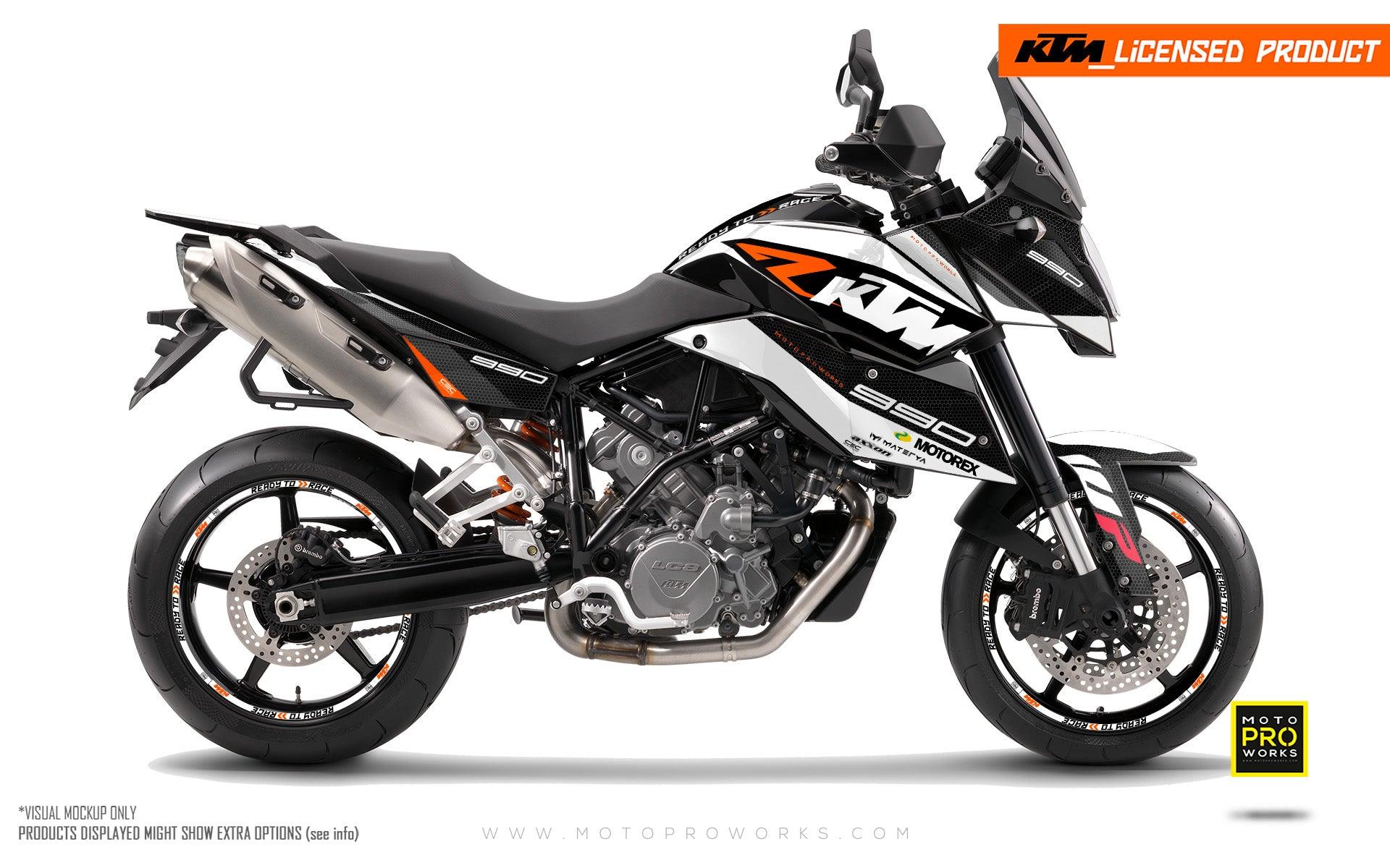 KTM 990 SM / SMR / SMT GRAPHICS - "RR-Tech" (White) - MotoProWorks