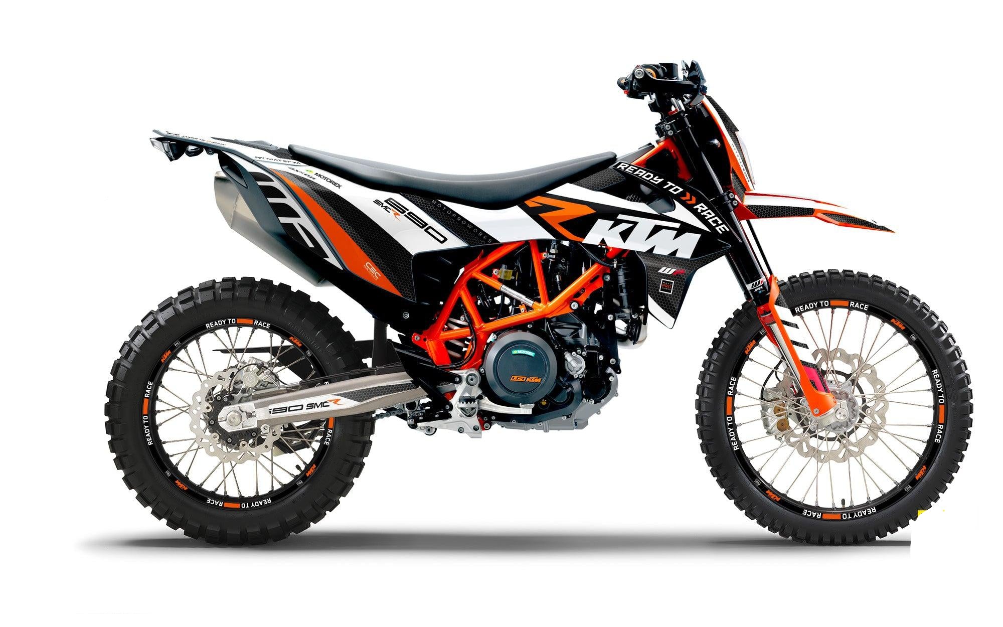 KTM 690 Enduro GRAPHICS - "RR-Tech" (White) - MotoProWorks