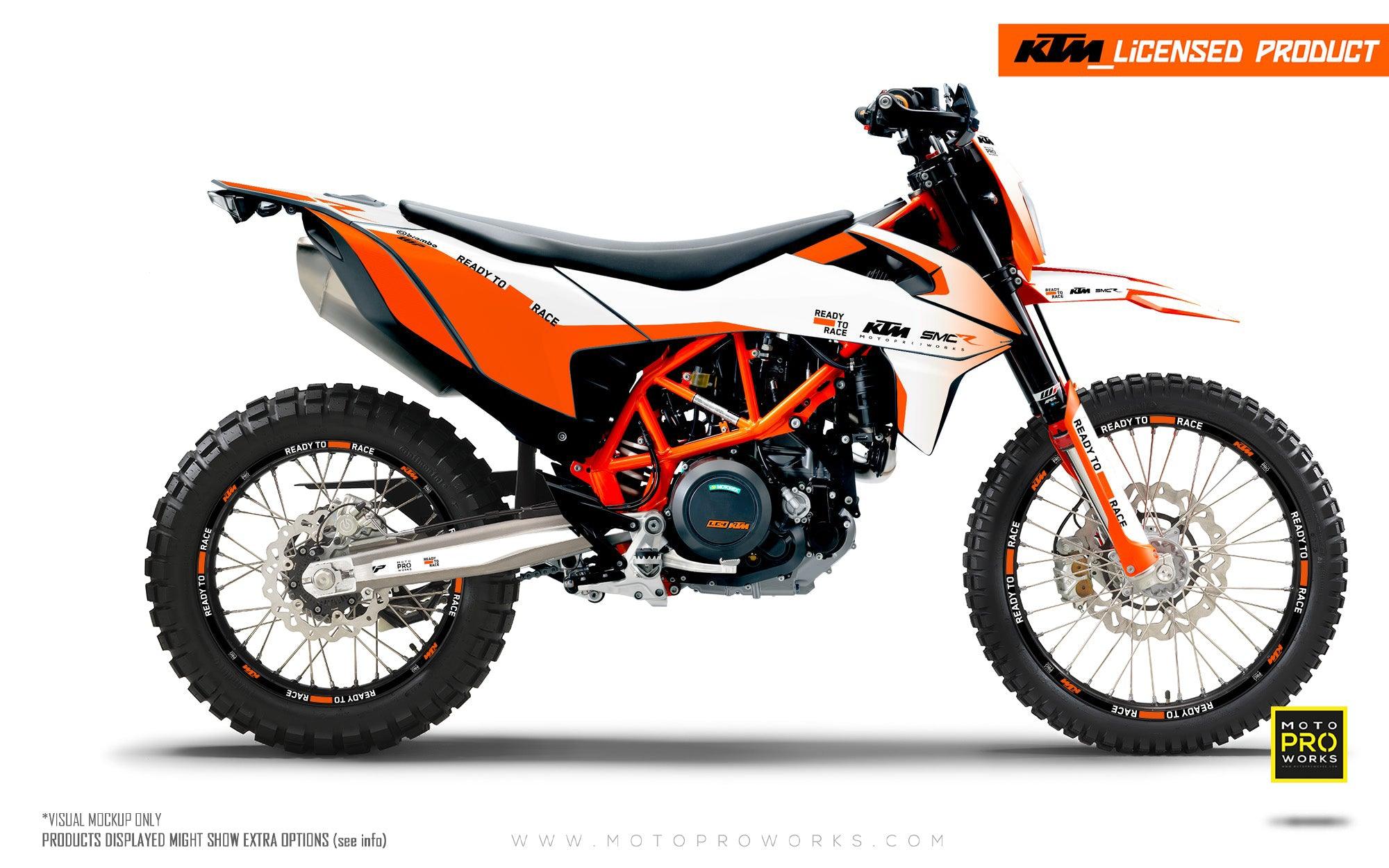 KTM 690 Enduro GRAPHICS - "Fade" (White) - MotoProWorks