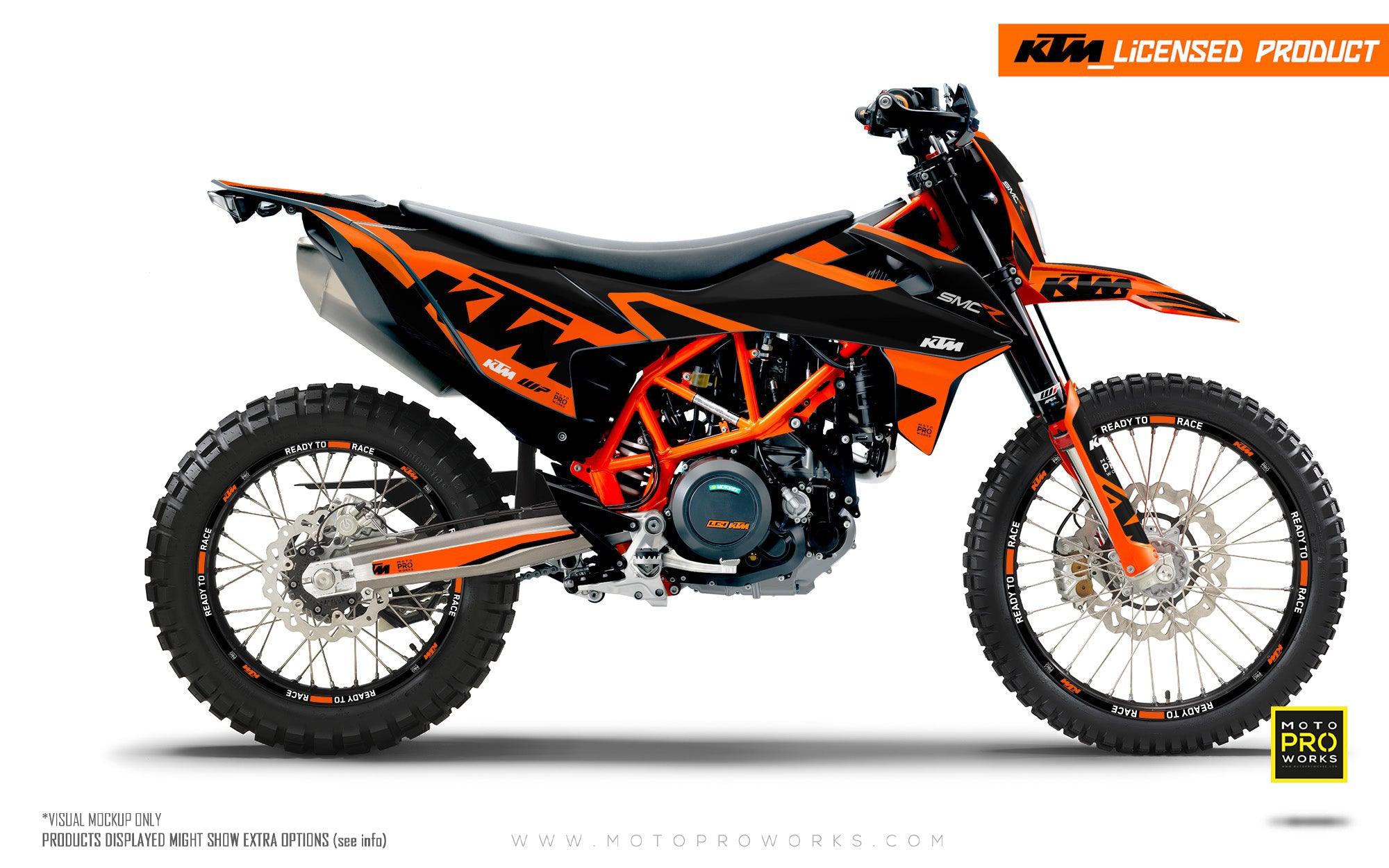 KTM 690 Enduro GRAPHICS - "Mounty" (Black/Orange) - MotoProWorks
